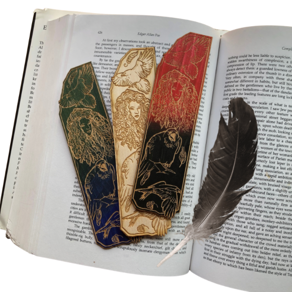 Morrigan Wooden Bookmark