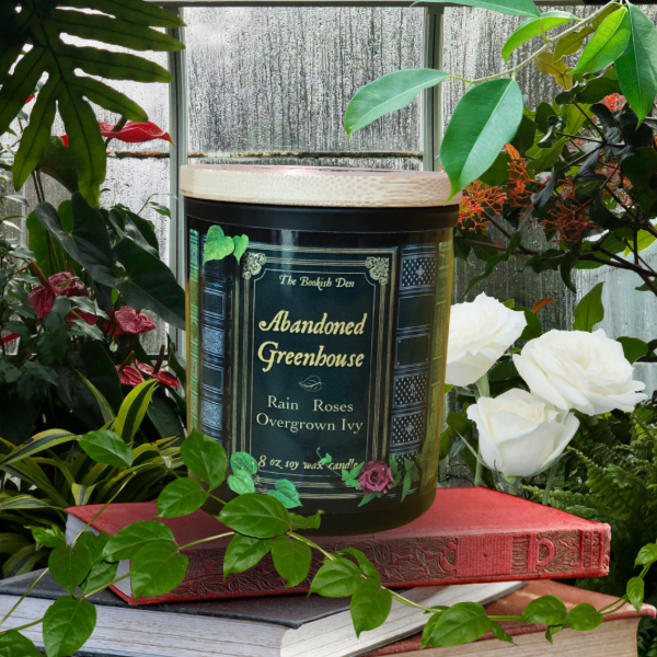 Abandoned Greenhouse Reading Candle