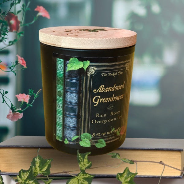 Abandoned Greenhouse Reading Candle