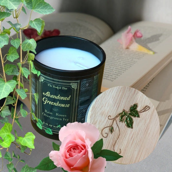 Abandoned Greenhouse Reading Candle