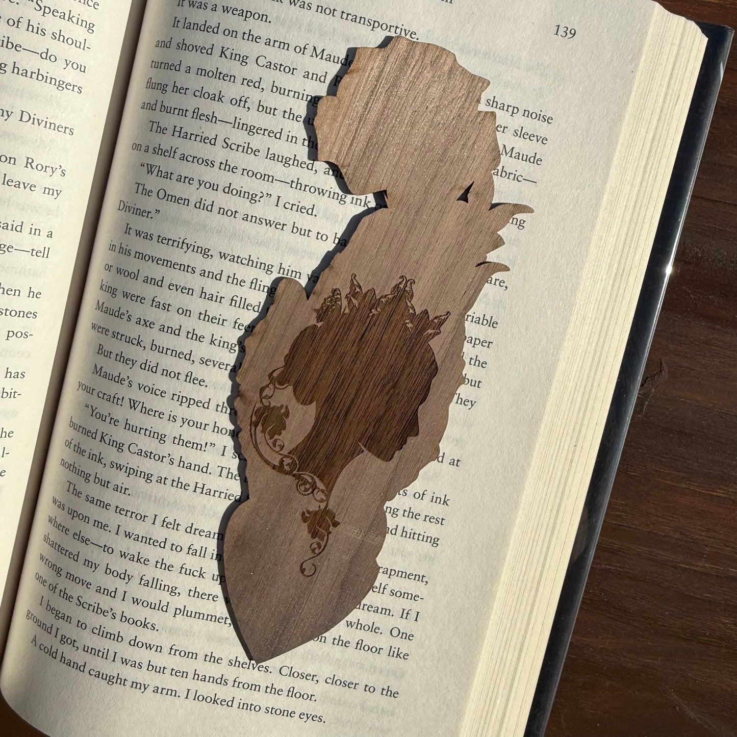 Knight's Hand Wooden Bookmark