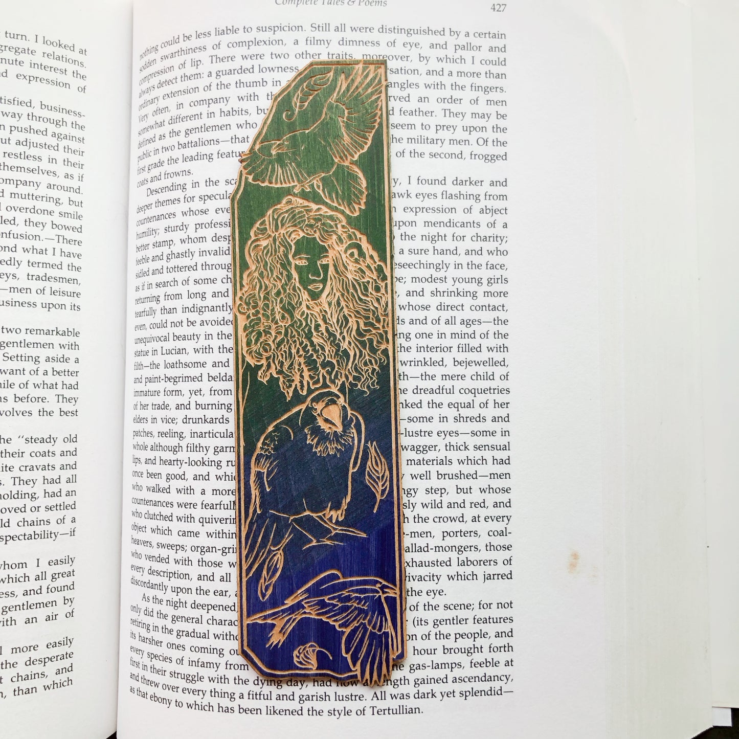Morrigan Wooden Bookmark