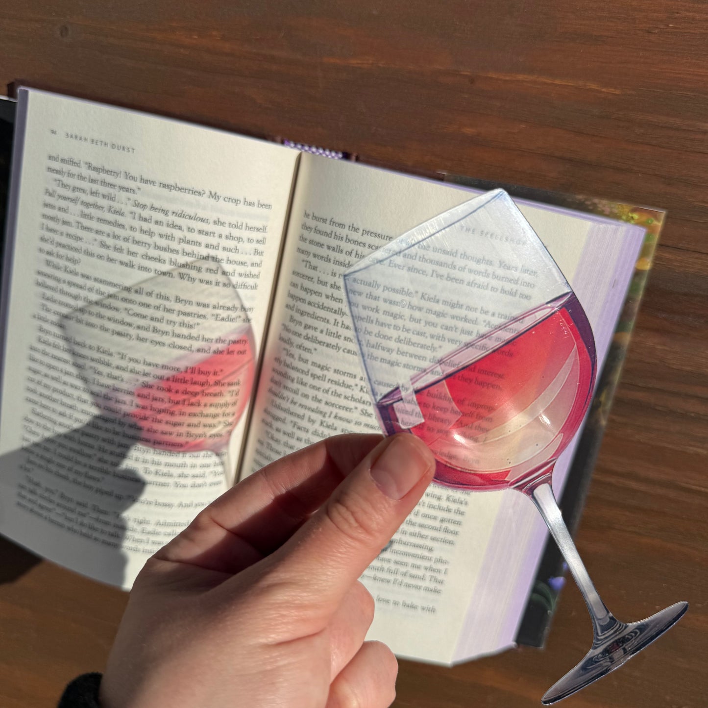Red Wine Transparent Bookmark