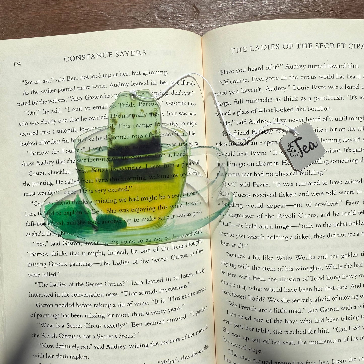 Green Tea Clear Bookmark