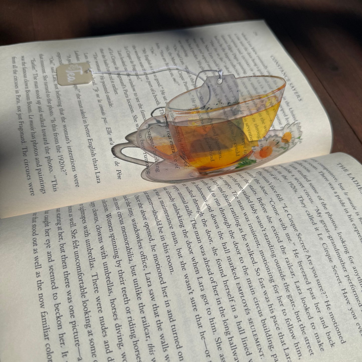 Chamomile Tea Clear Bookmark