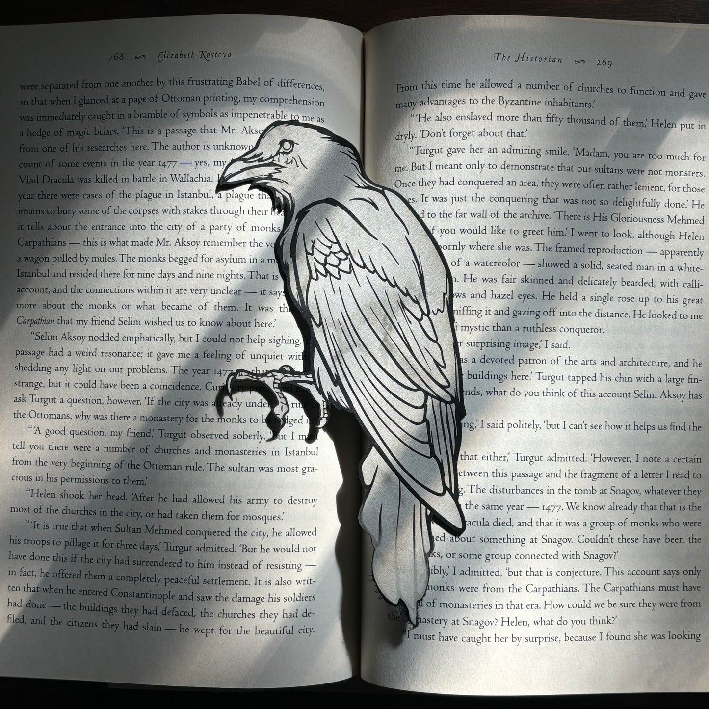 Crow Bookmark Faux Leather