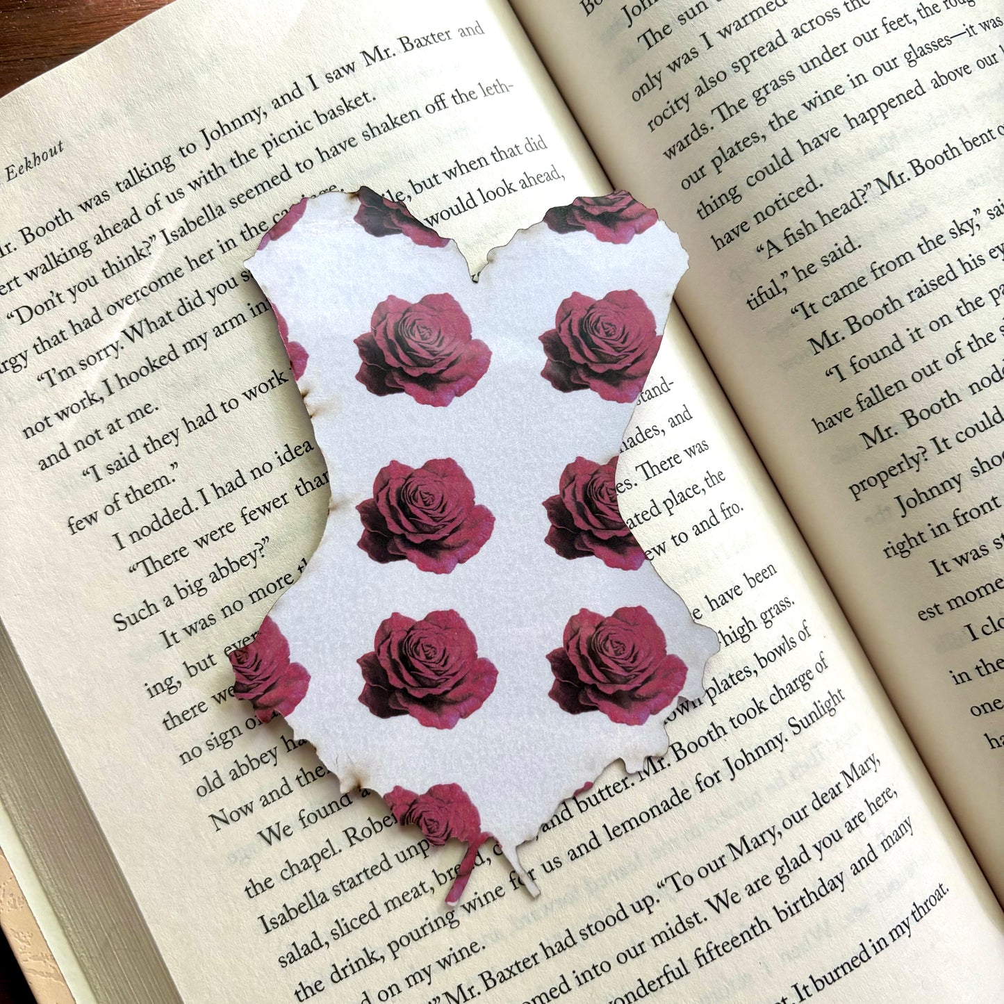 Pink Corset Paper Bookmark