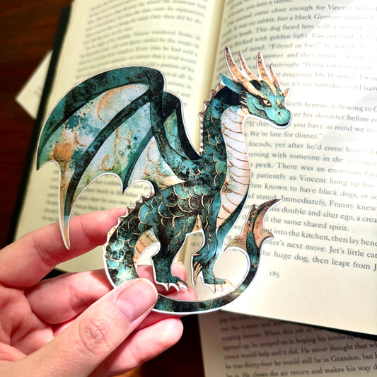 Green Dragon Paper Bookmark