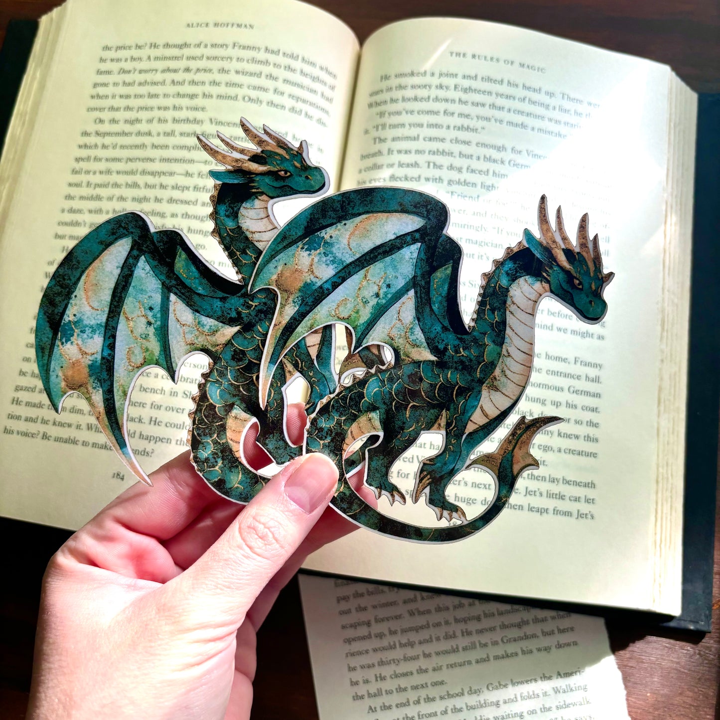 Green Dragon Paper Bookmark