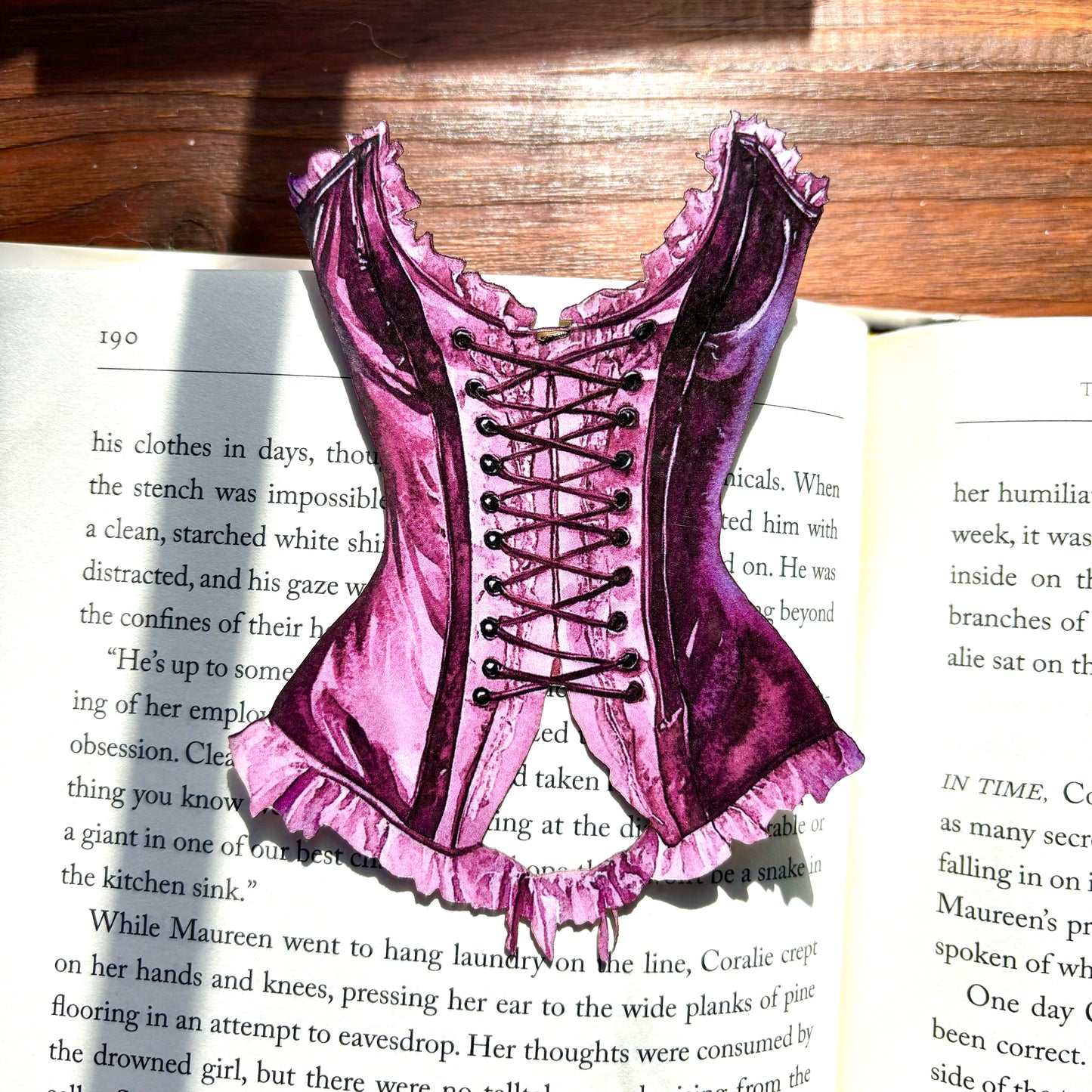 Spicy Romance Corset Bookmark