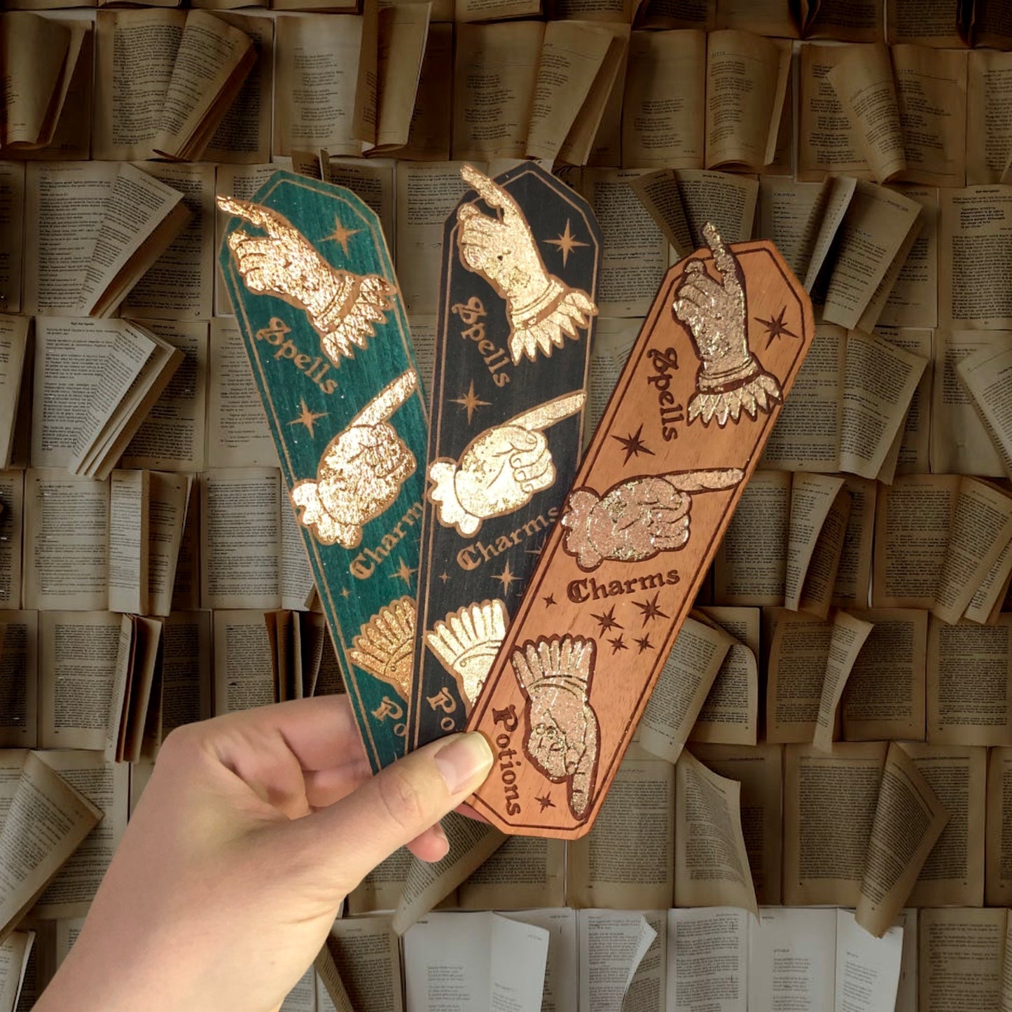 Magical Bookstore Wooden Bookmark