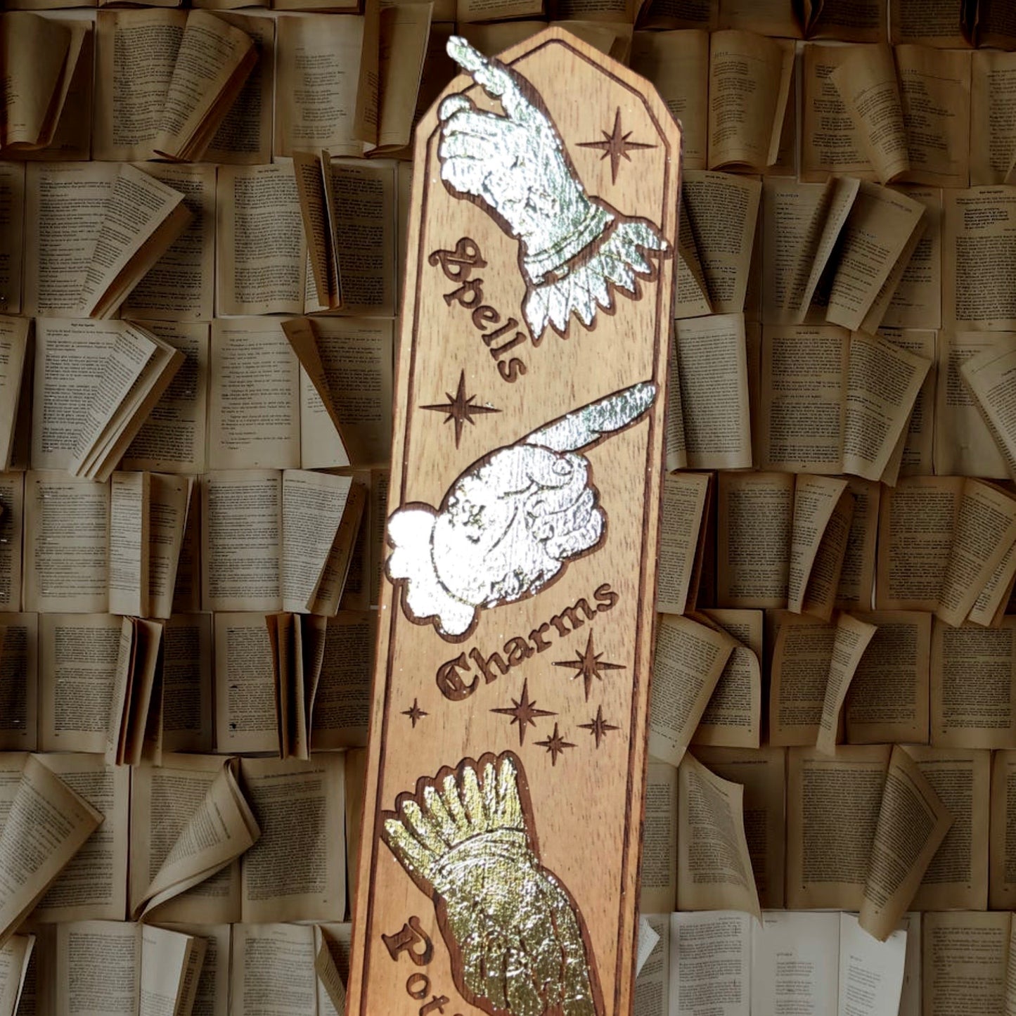 Magical Bookstore Wooden Bookmark