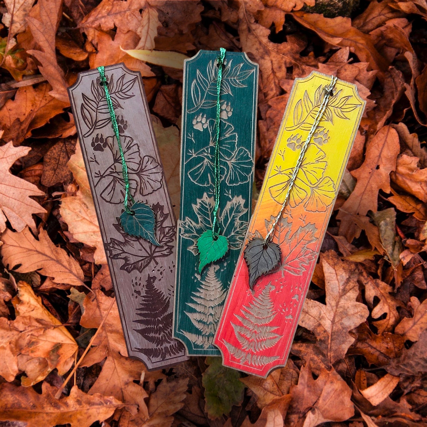Forest Floor Wooden Bookmark