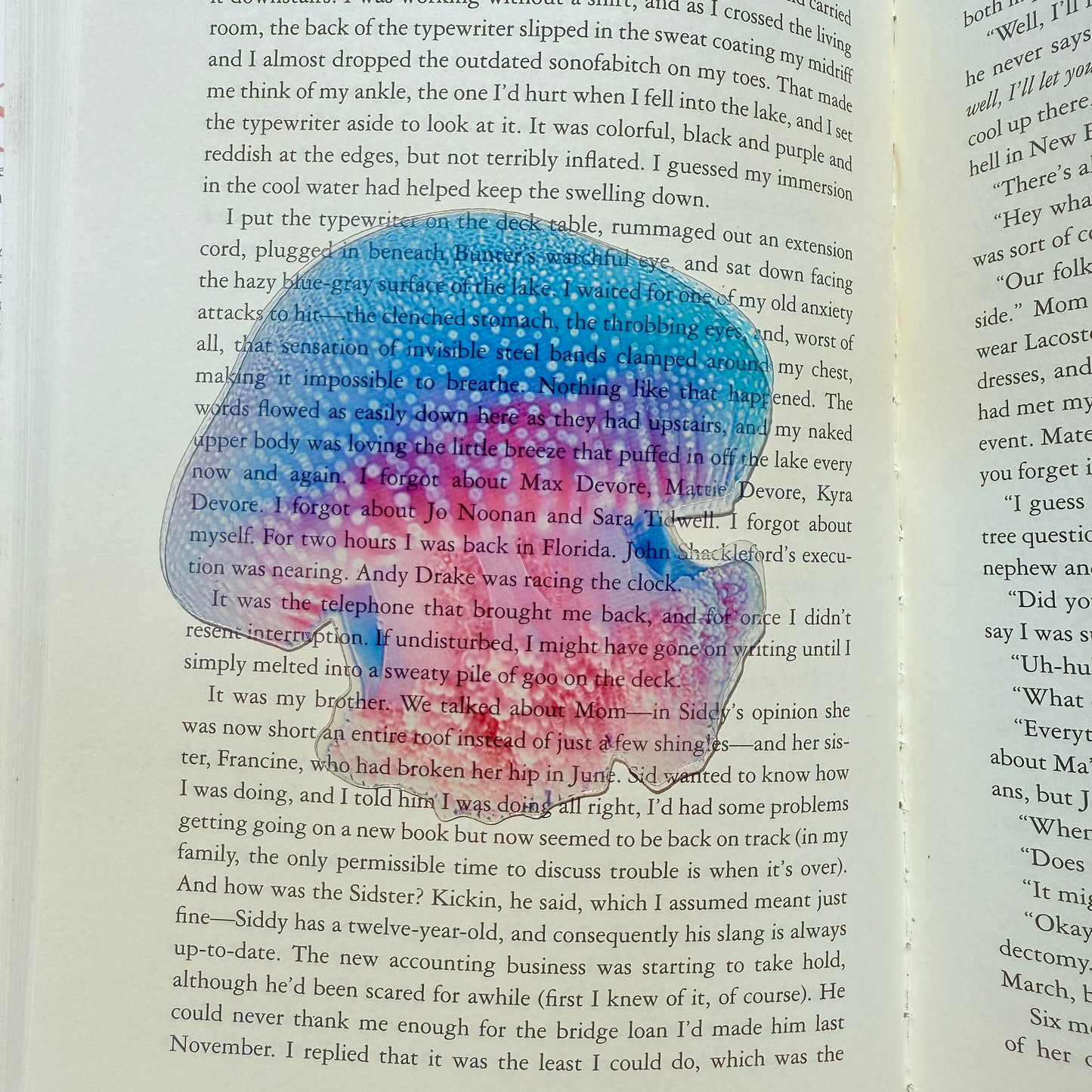 Moon Jellyfish Transparent Bookmark