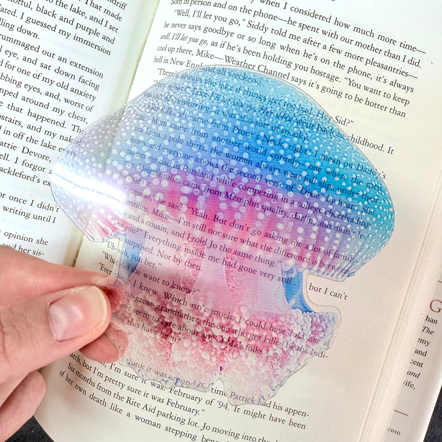 Moon Jellyfish Transparent Bookmark