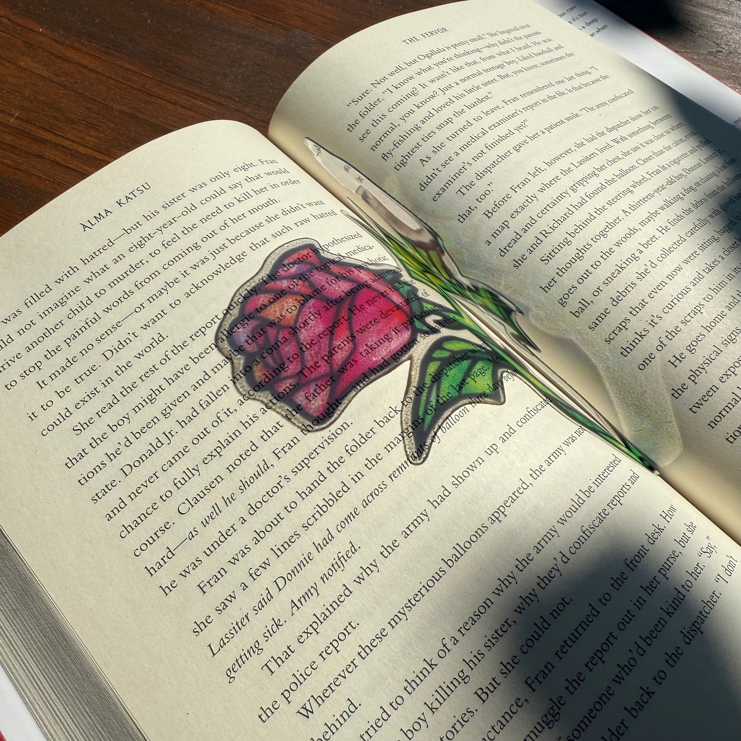 Enchanted Rose Transparent Bookmark