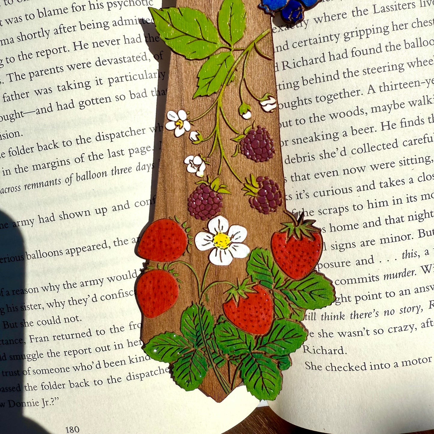 Berries Wooden Bookmark