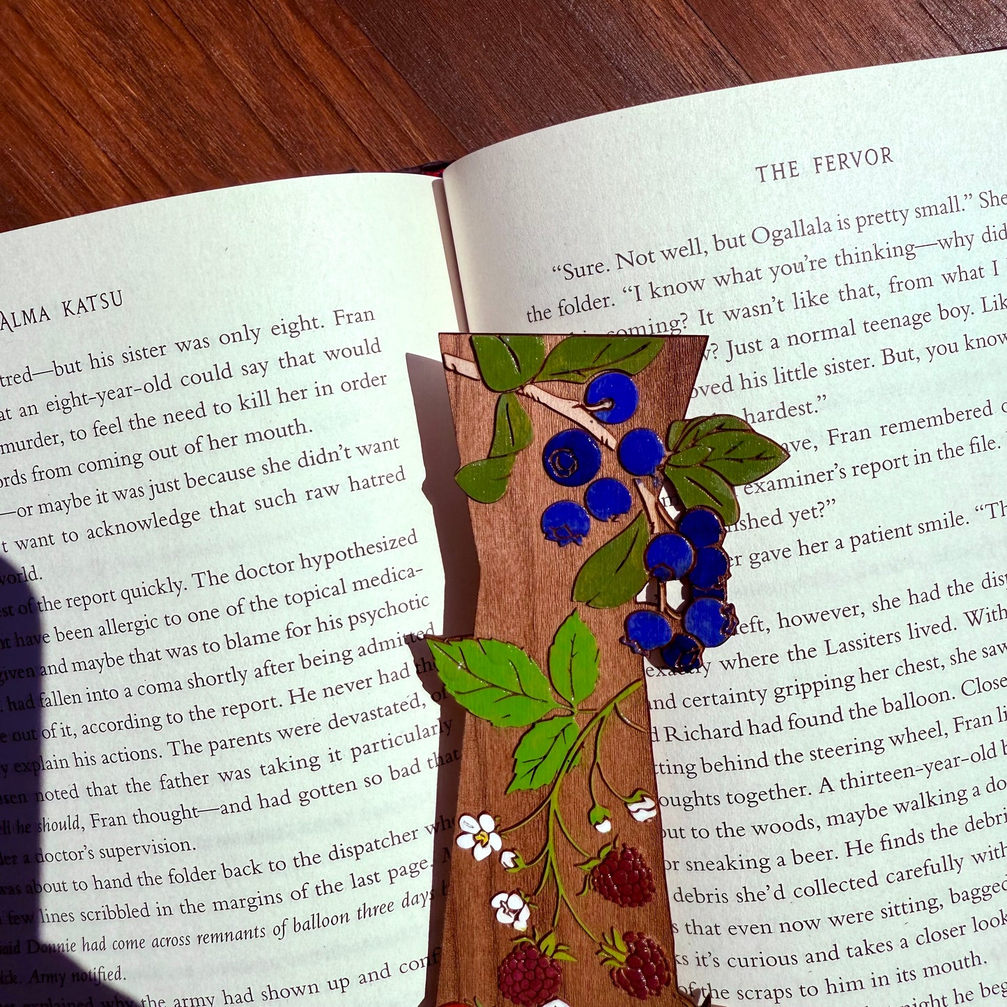 Berries Wooden Bookmark