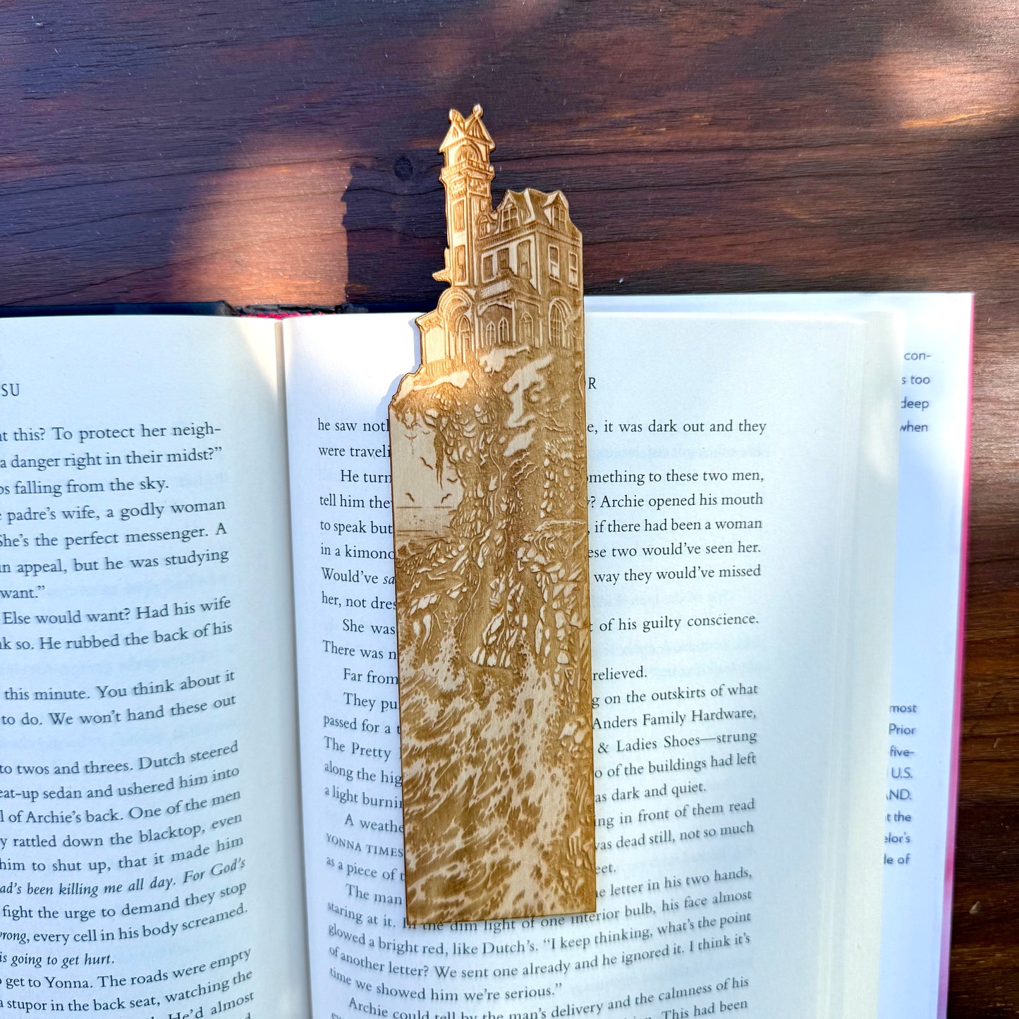 Gothic Mansion Wooden Bookmark