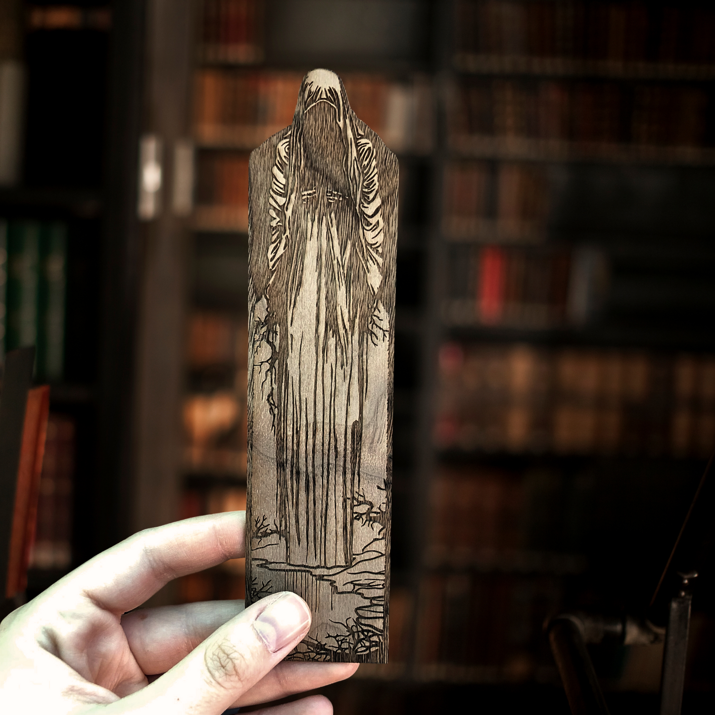 Ghost by the River Wooden Bookmark