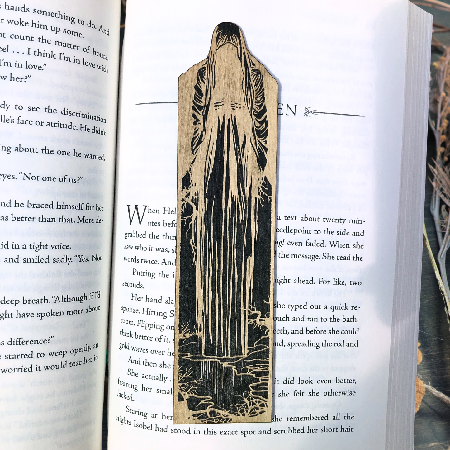 Ghost by the River Wooden Bookmark