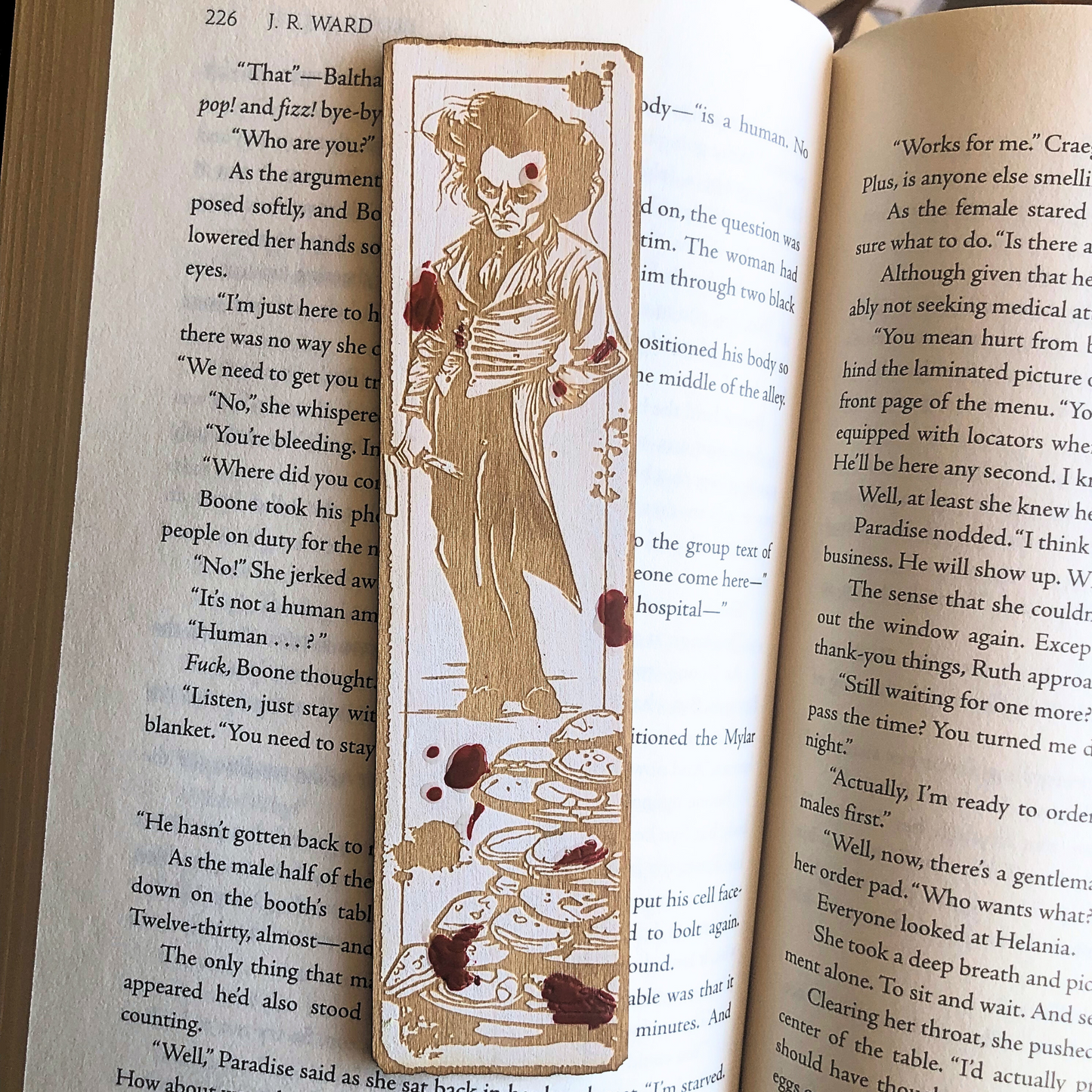 Demon Barber Wooden Bookmark
