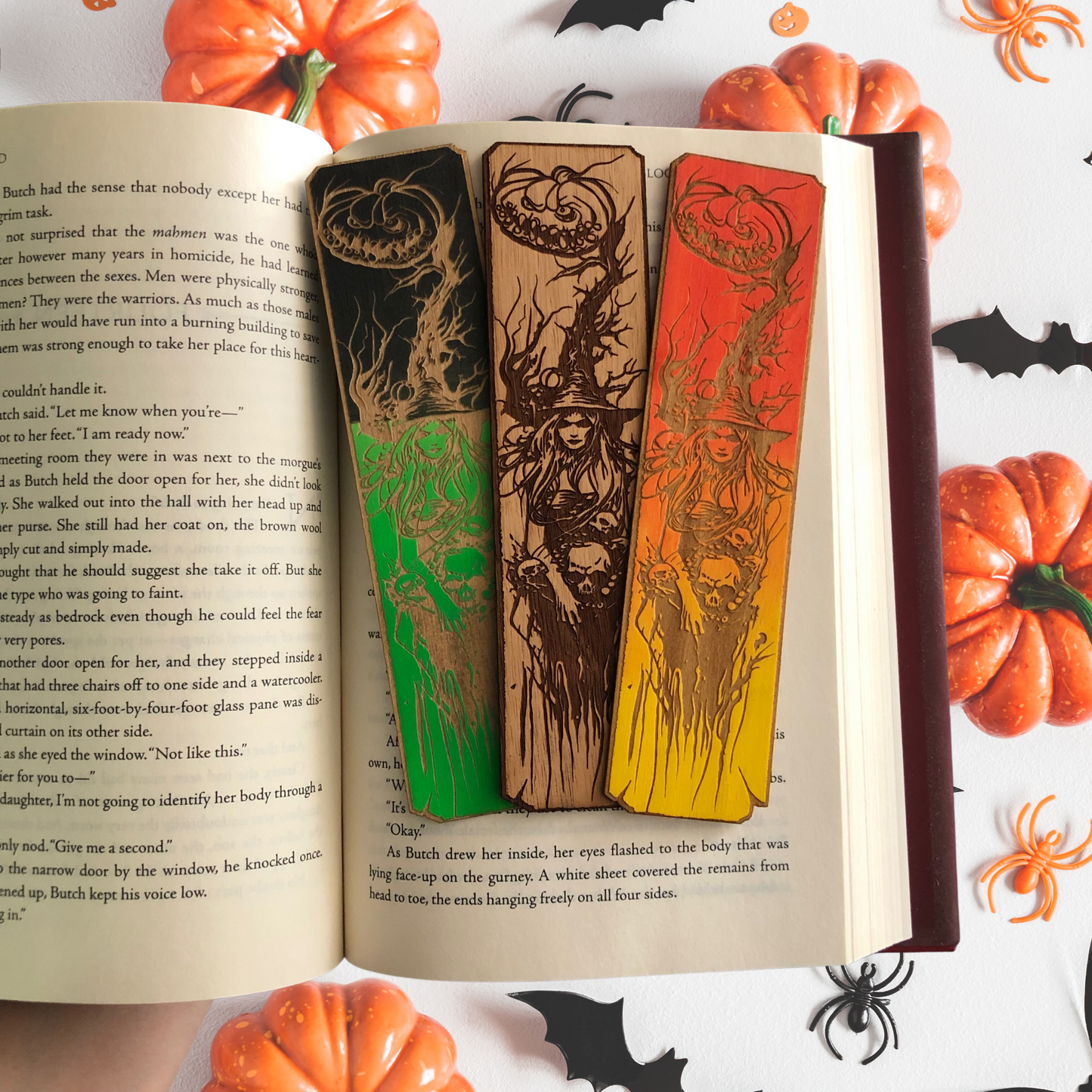 Halloween Witch Wooden Bookmark