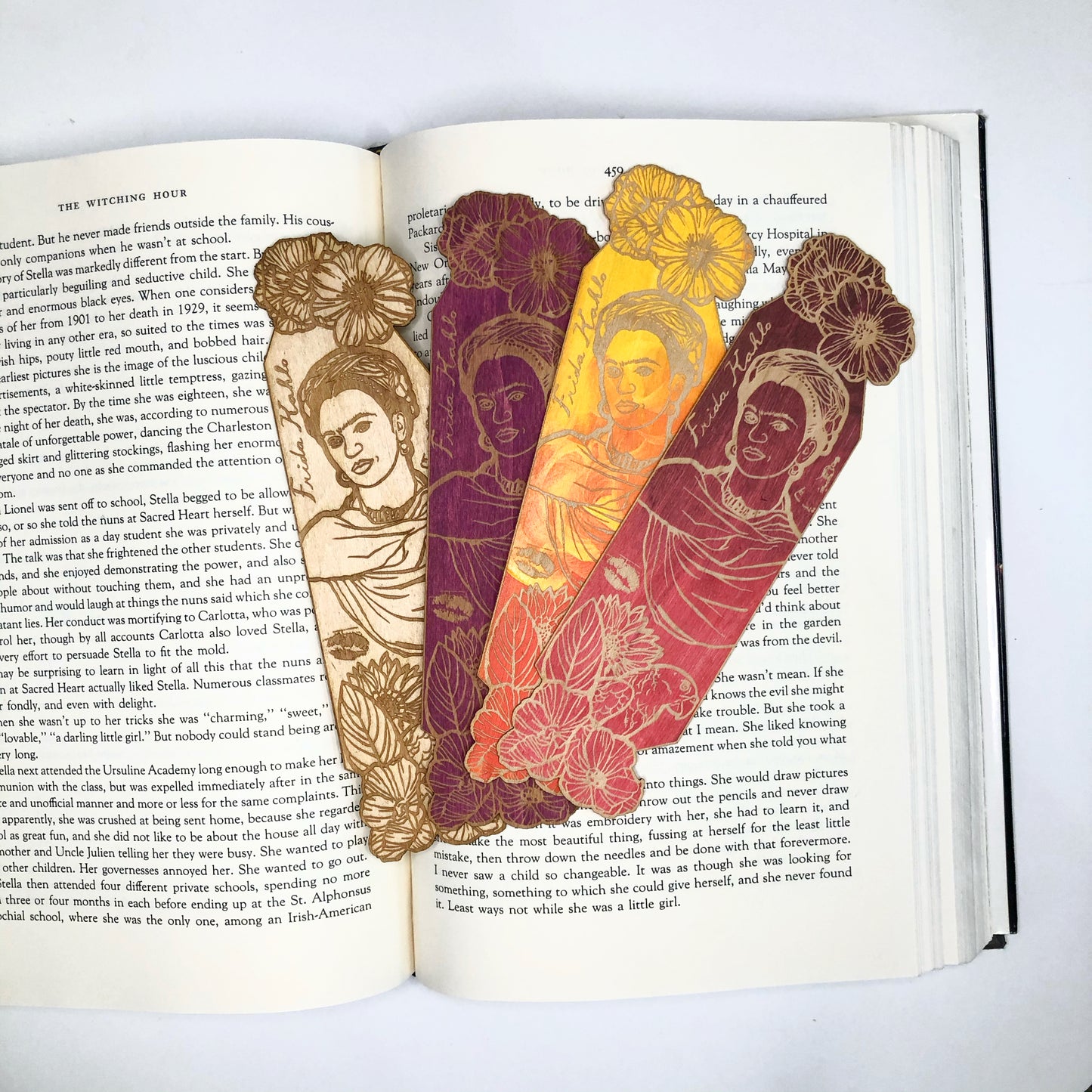 Frida Kahlo Wooden Bookmark | Book lover gift