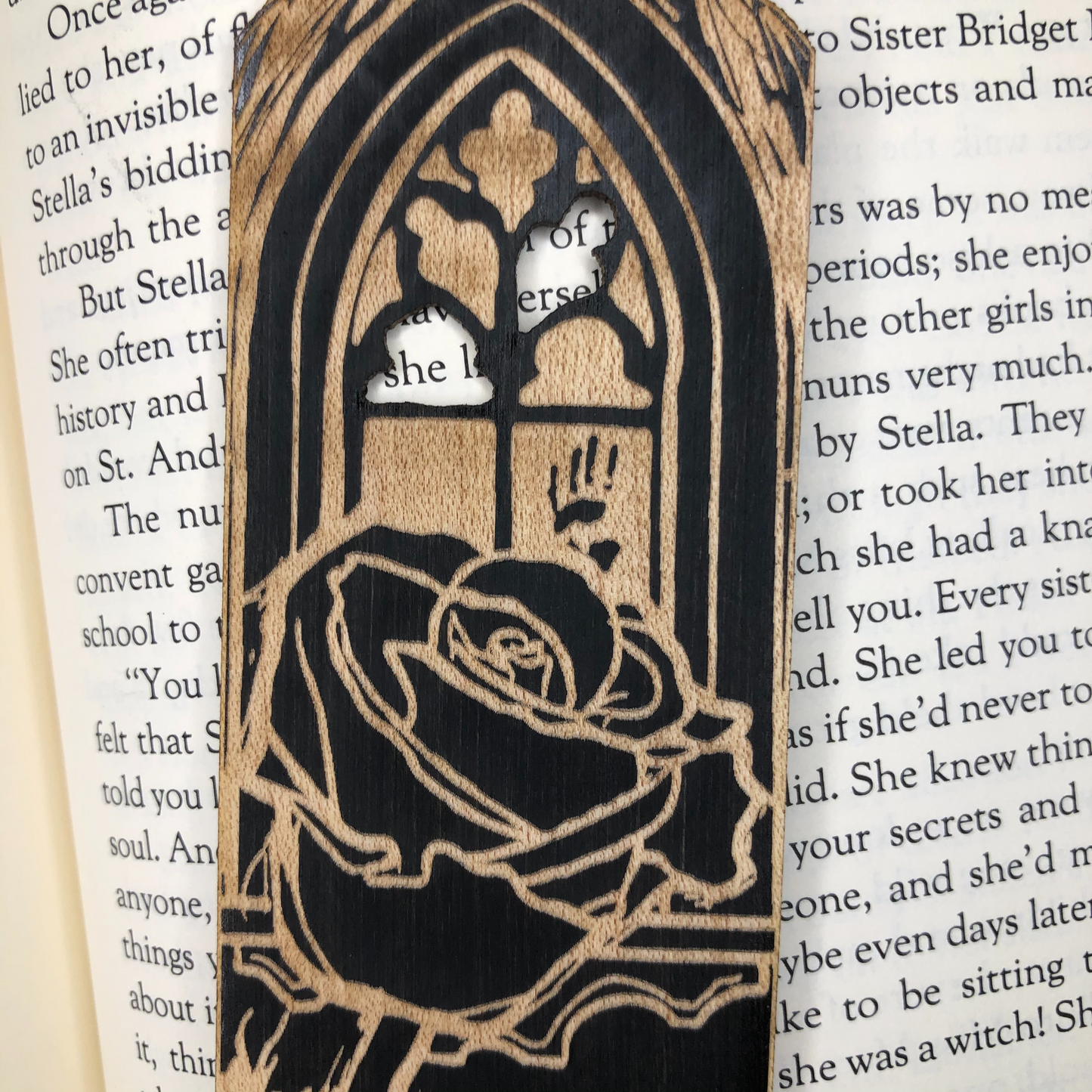 Gothic Romance Wooden Bookmark