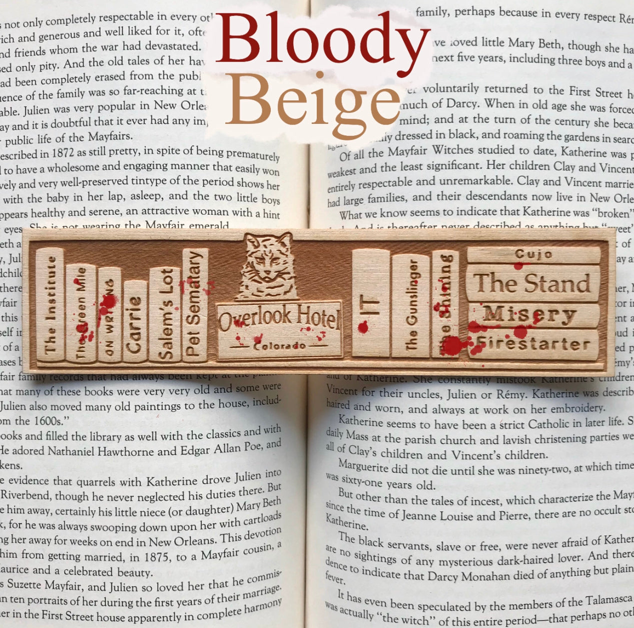 The King of Horror Wooden Bookmark