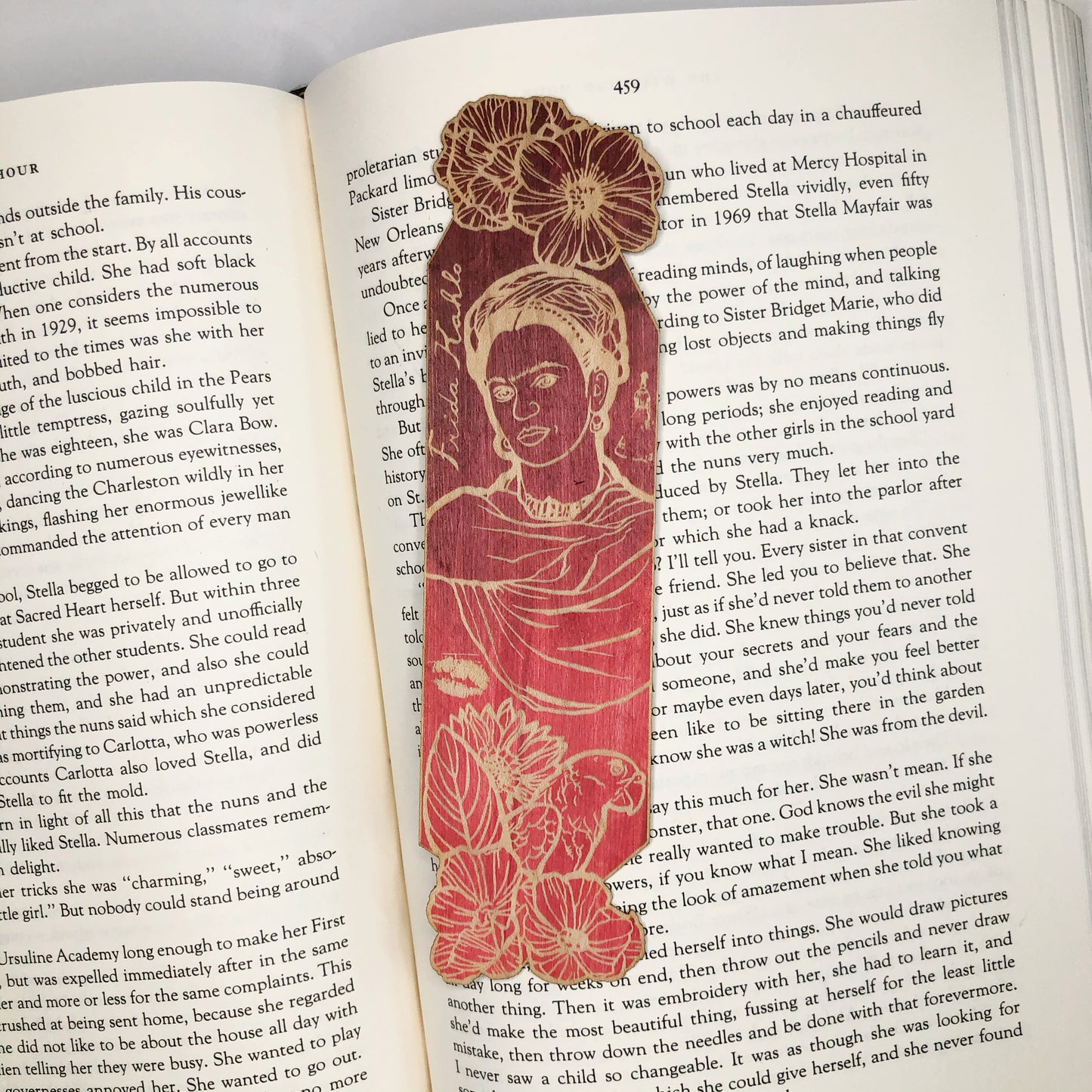 Frida Kahlo Wooden Bookmark | Book lover gift