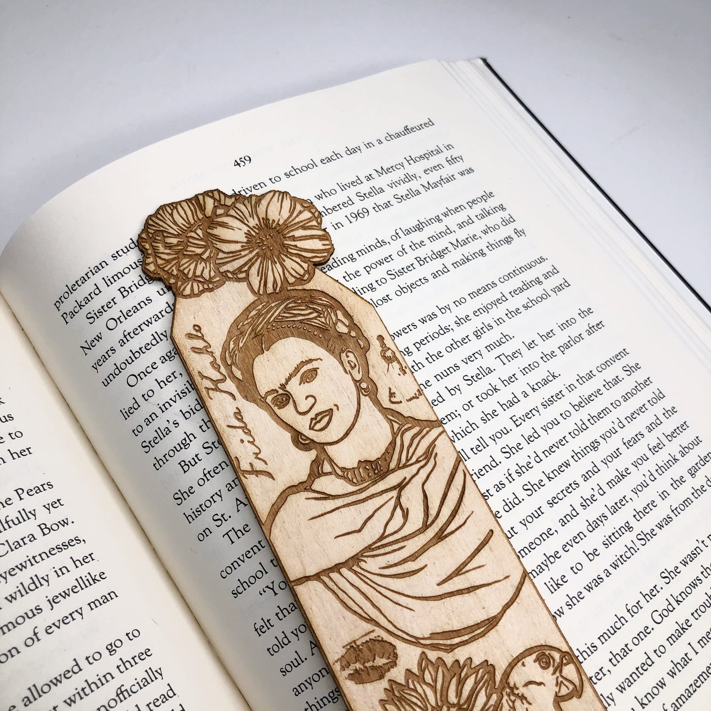 Frida Kahlo Wooden Bookmark | Book lover gift