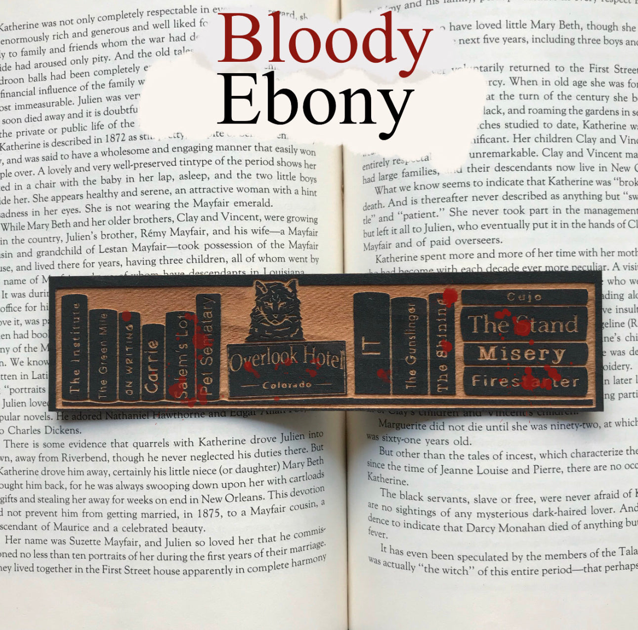 The King of Horror Wooden Bookmark