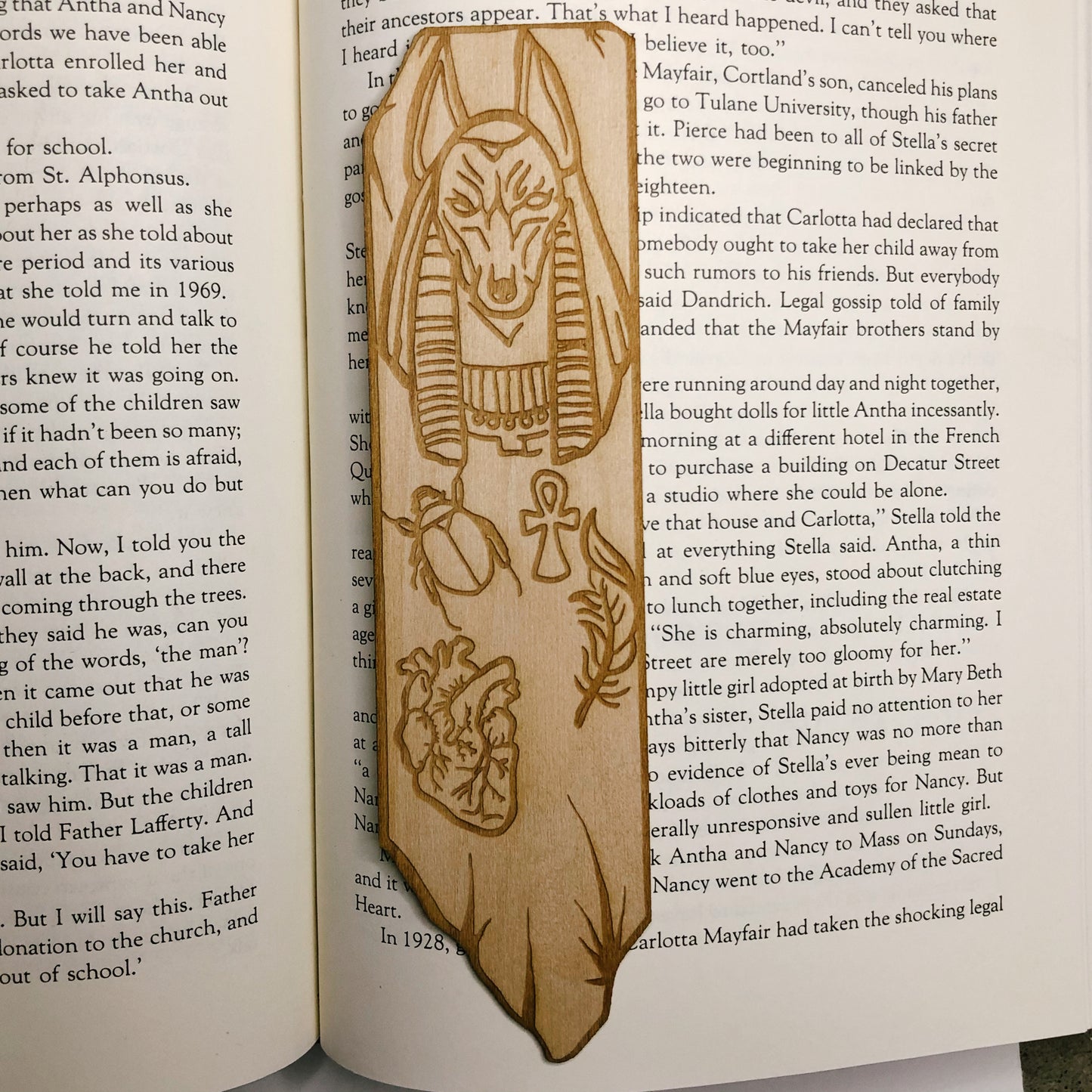 Anubis Wooden Bookmark | God of the Dead Bookmark