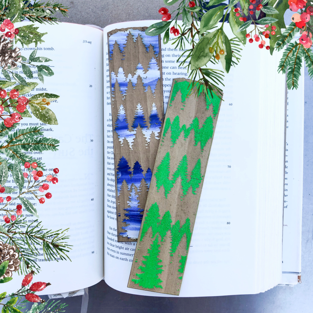 Winter Forest Wooden Bookmark
