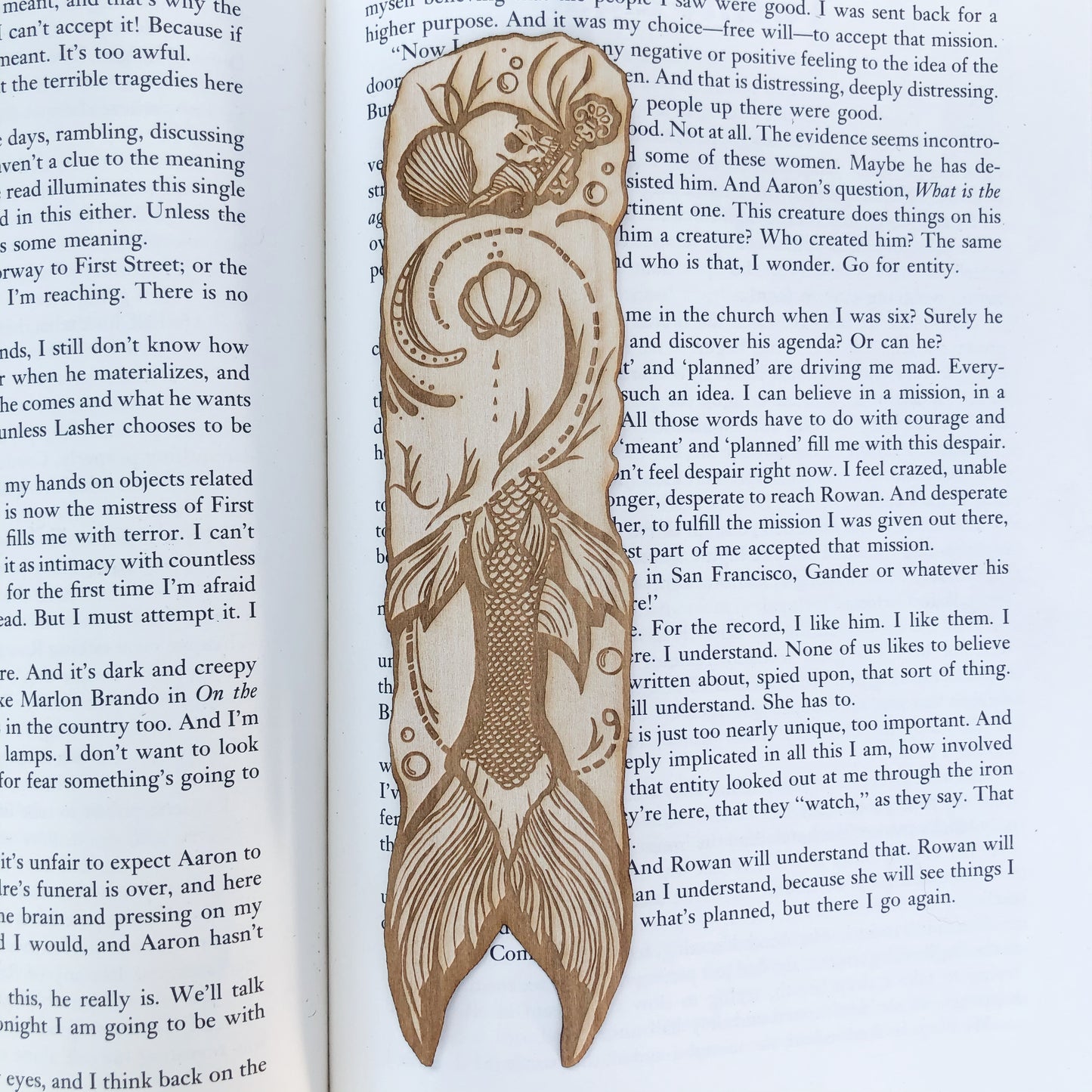 Mermaid Wooden Bookmark | Mermaid Scales Woodmark | Fantasy Bookmark