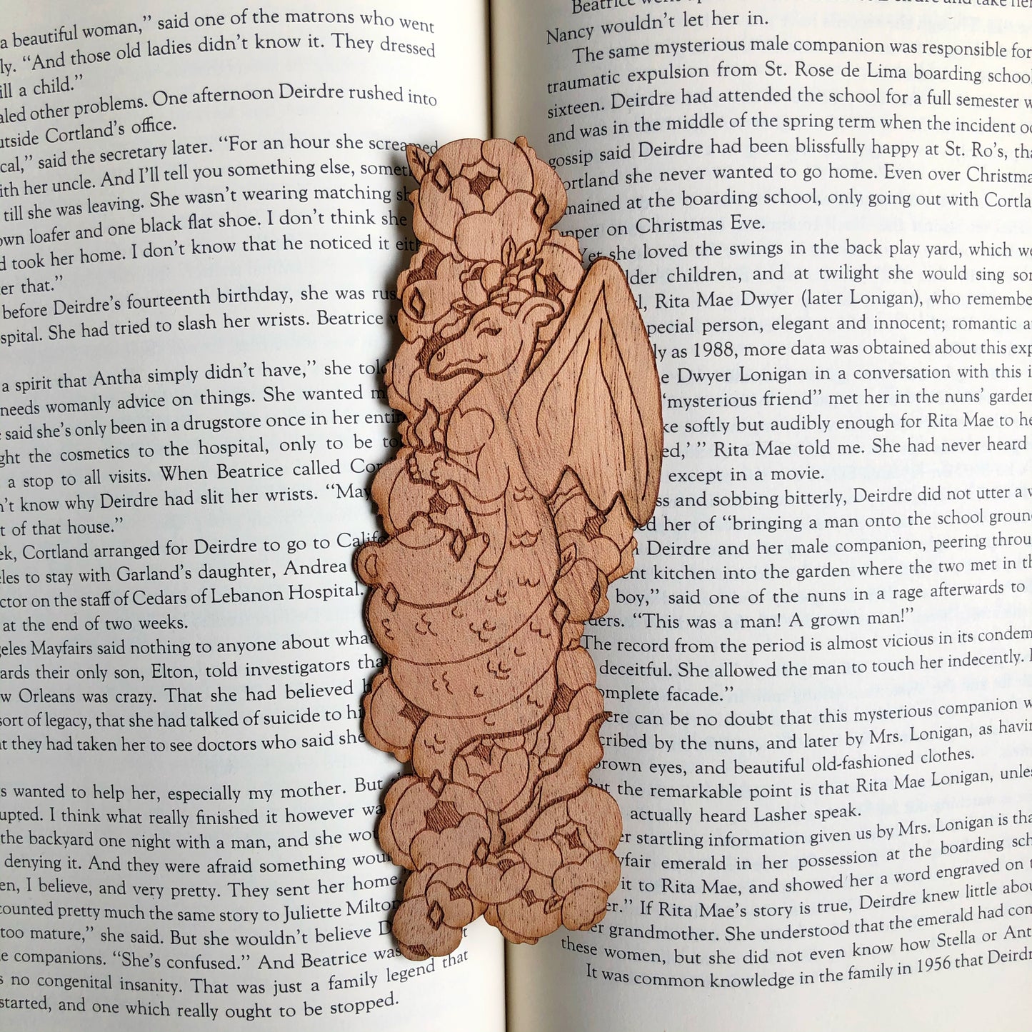 Tea Dragon Wooden Bookmark