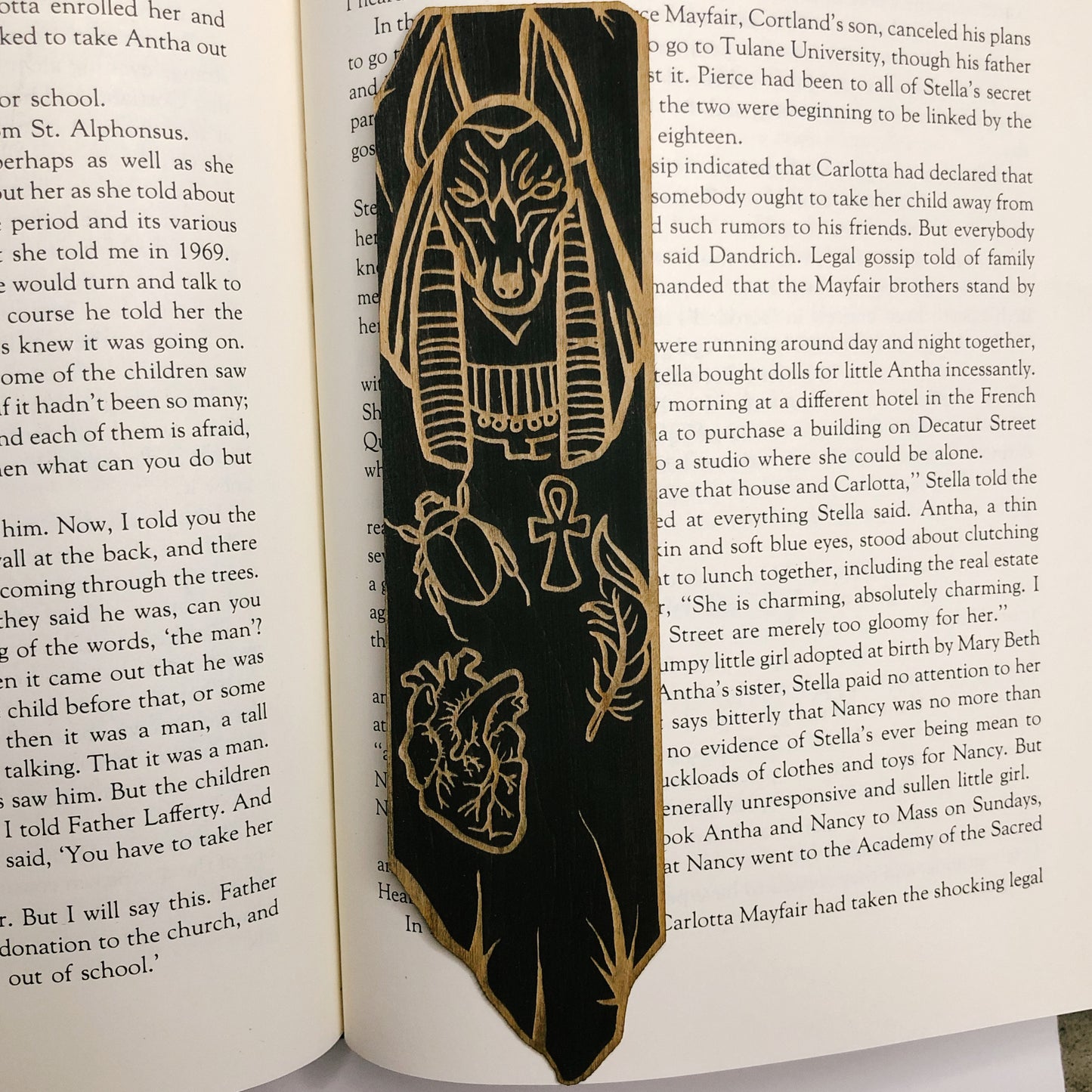 Anubis Wooden Bookmark | God of the Dead Bookmark
