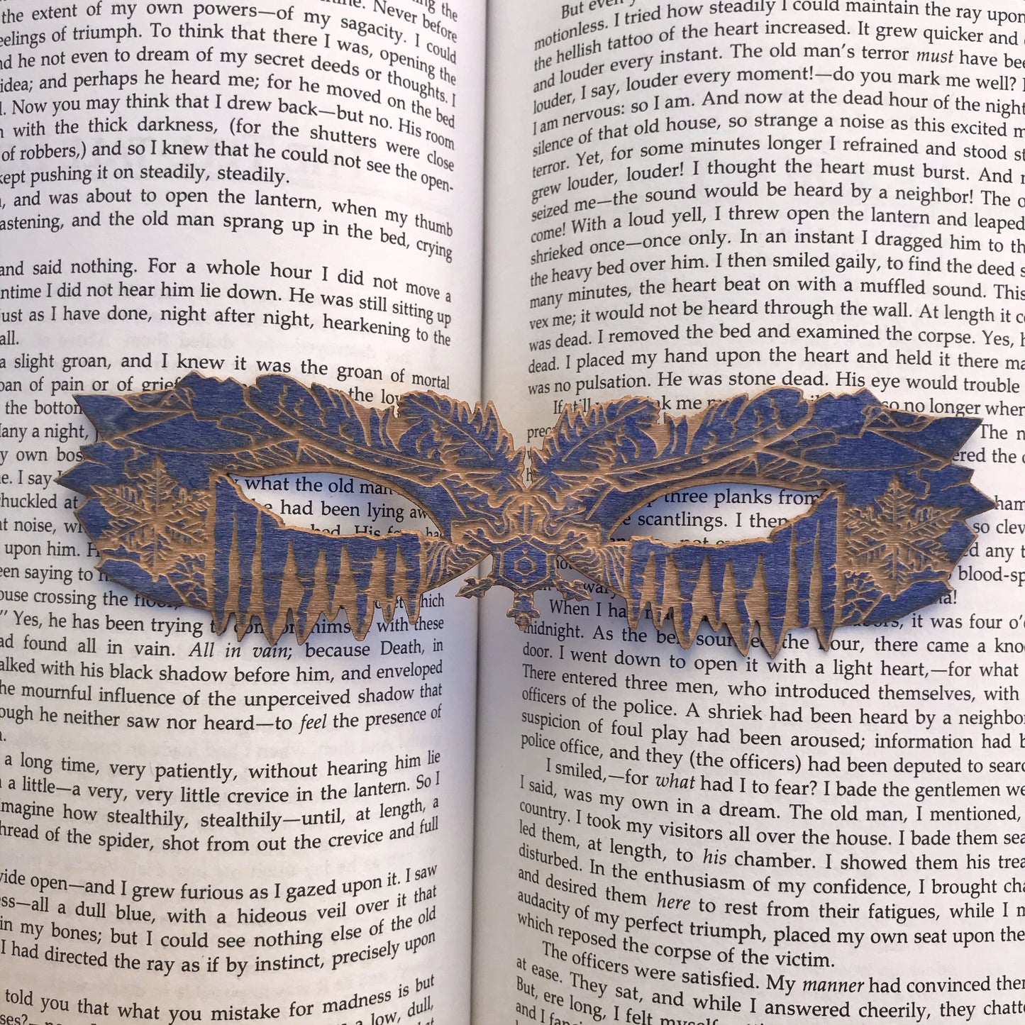 Snow Queen Masque Wooden Bookmark