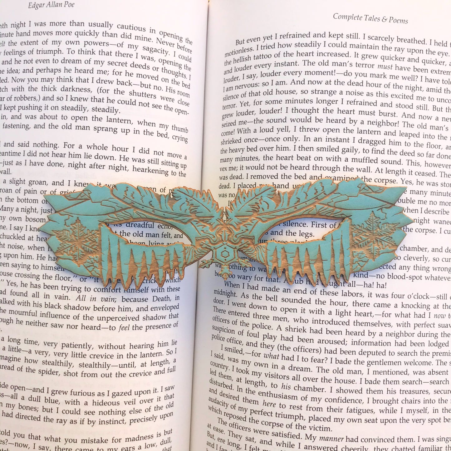 Snow Queen Masque Wooden Bookmark