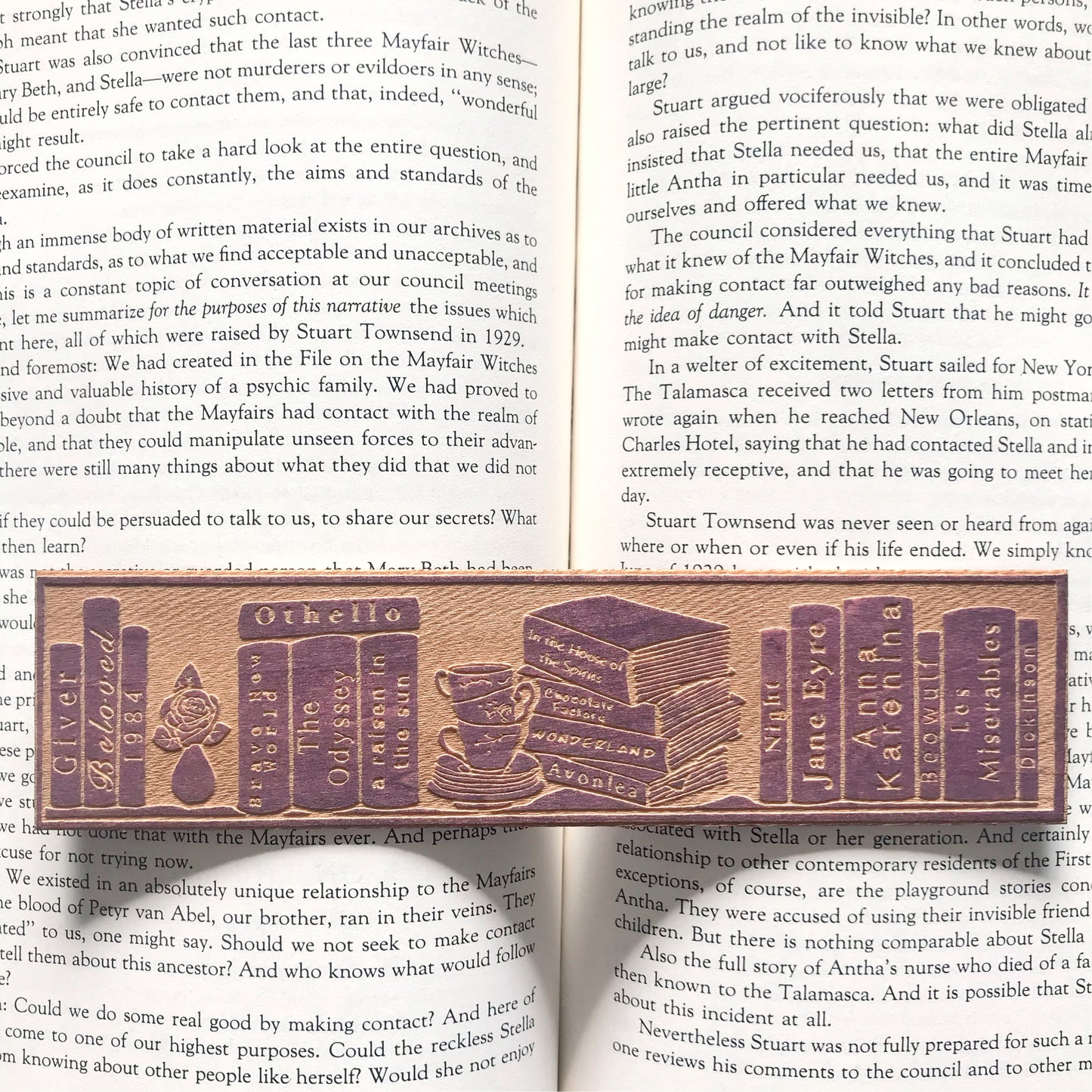 Classic Literature Shelf Wooden Bookmark