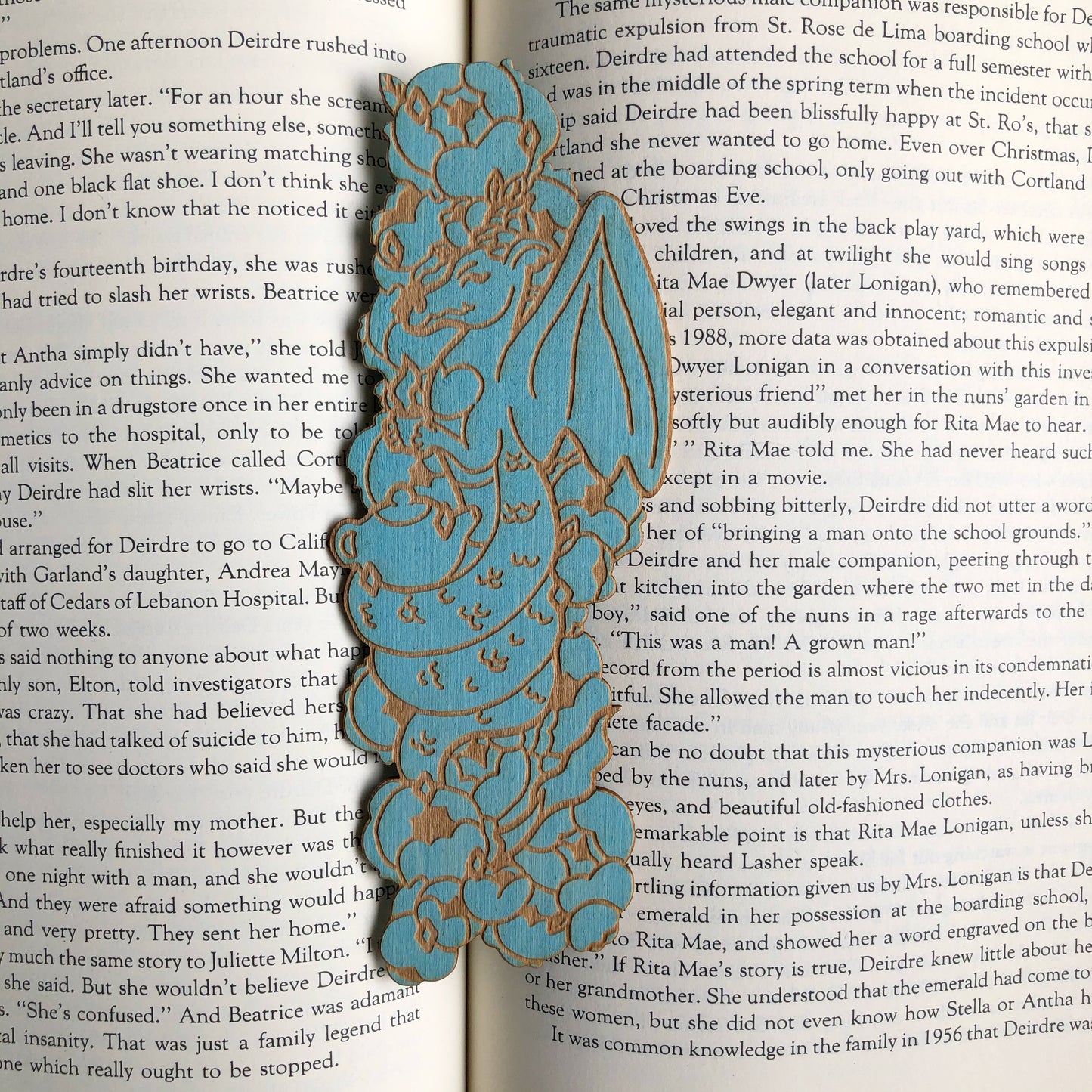 Tea Dragon Wooden Bookmark