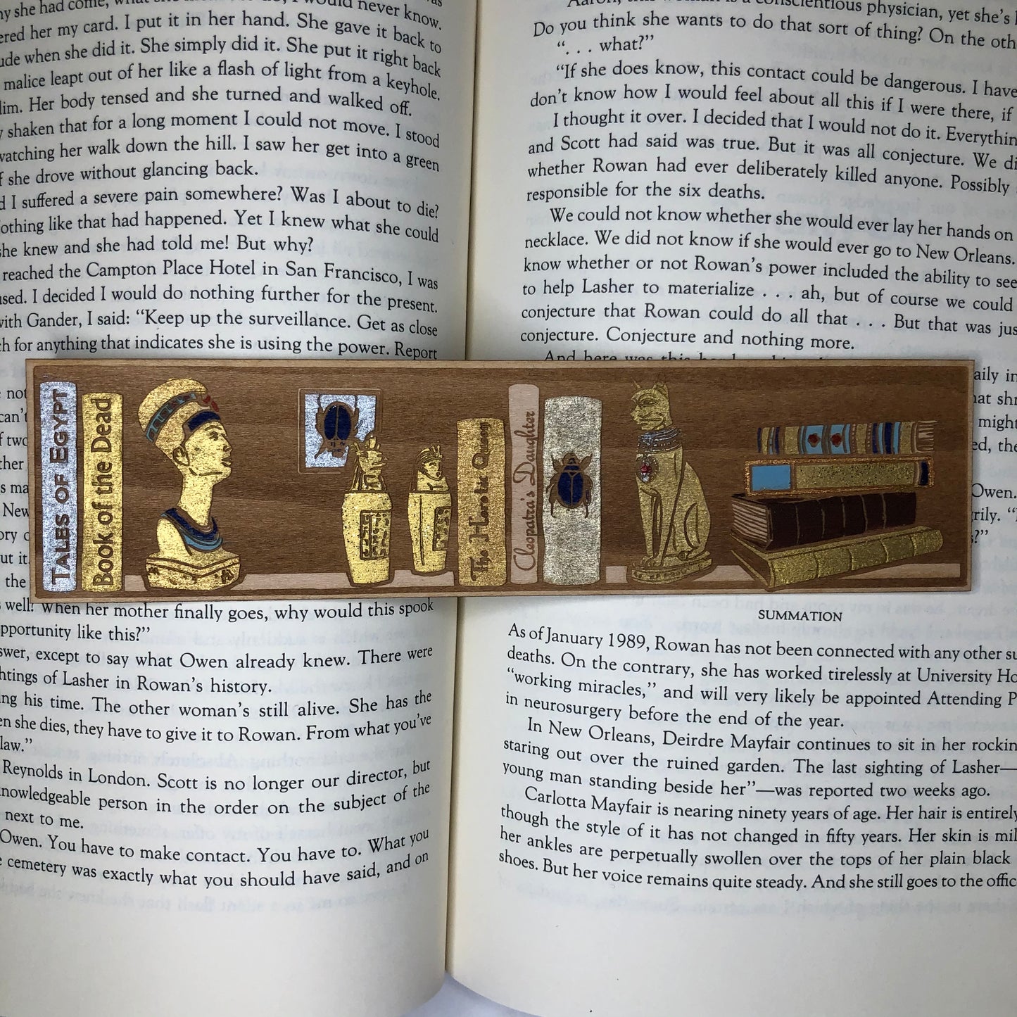 The Egyptology Shelf Wooden Bookmark