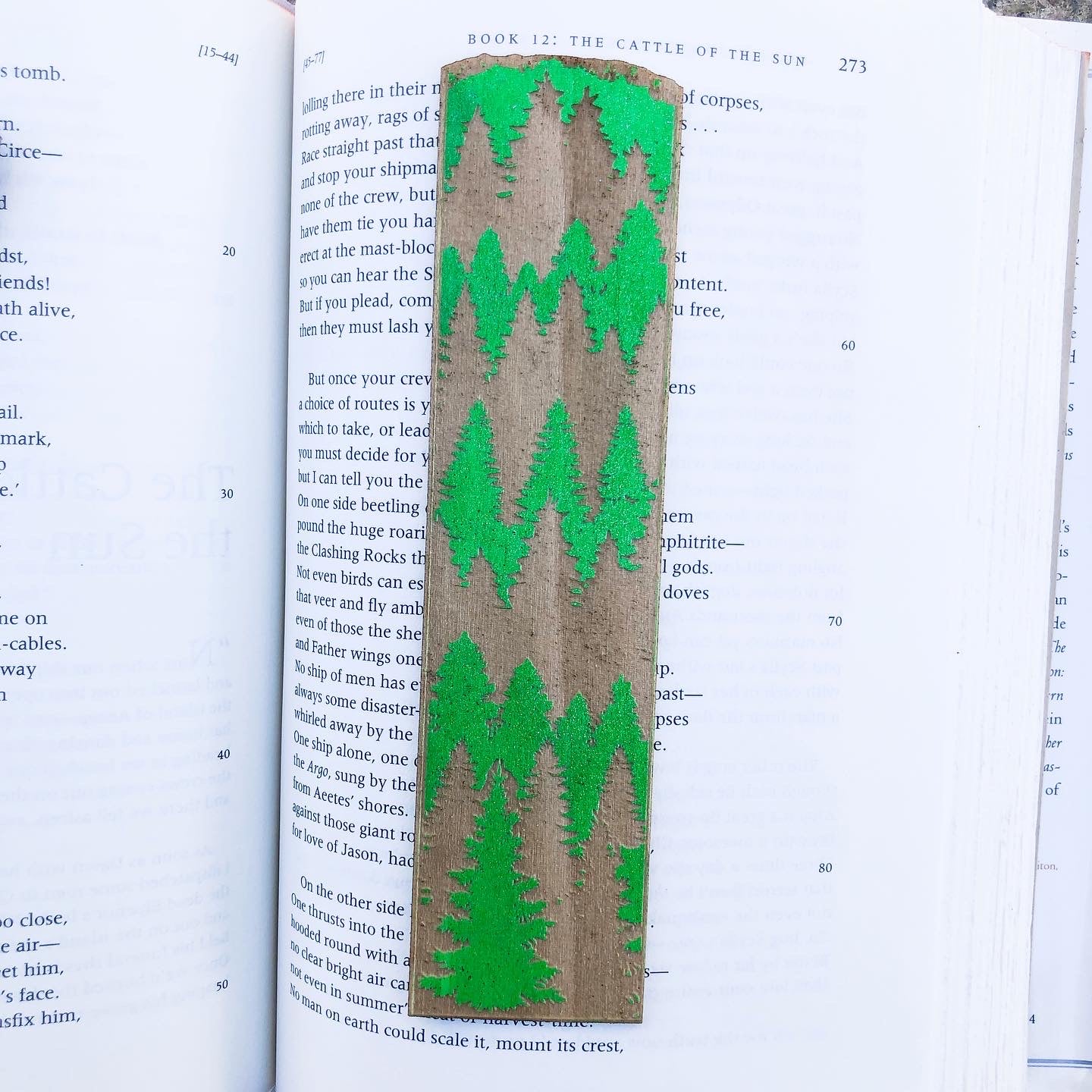 Winter Forest Wooden Bookmark