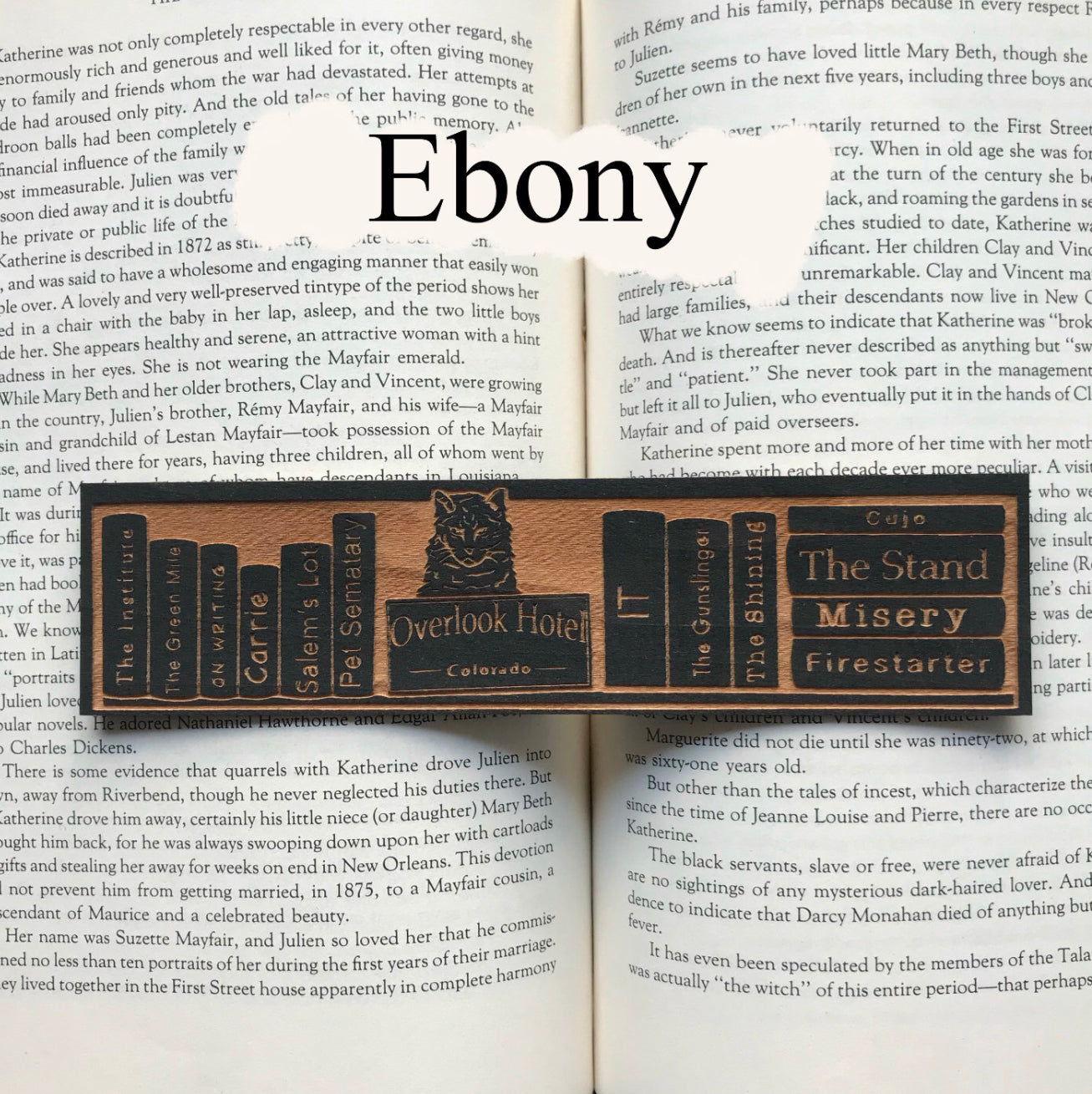 The King of Horror Wooden Bookmark