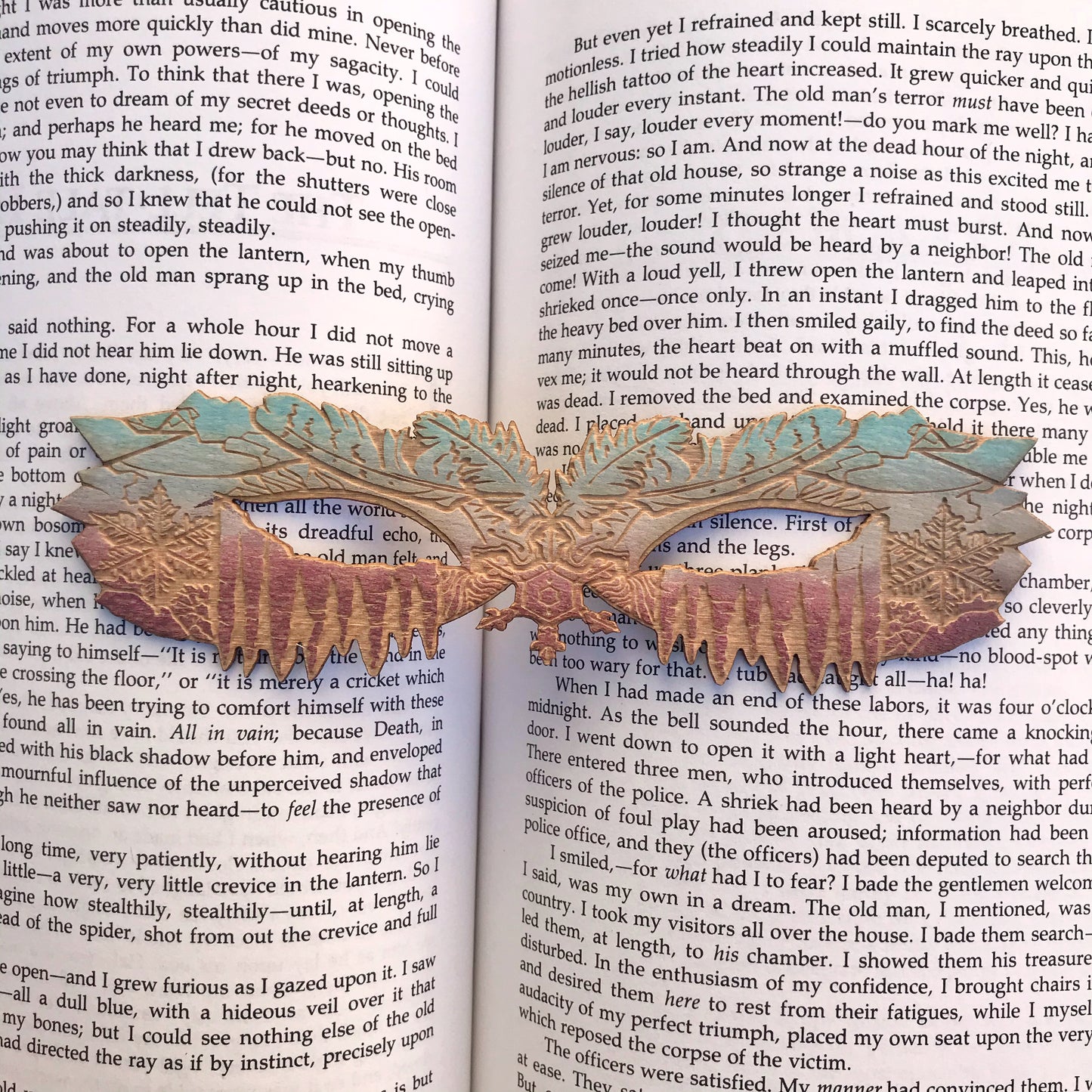 Snow Queen Masque Wooden Bookmark