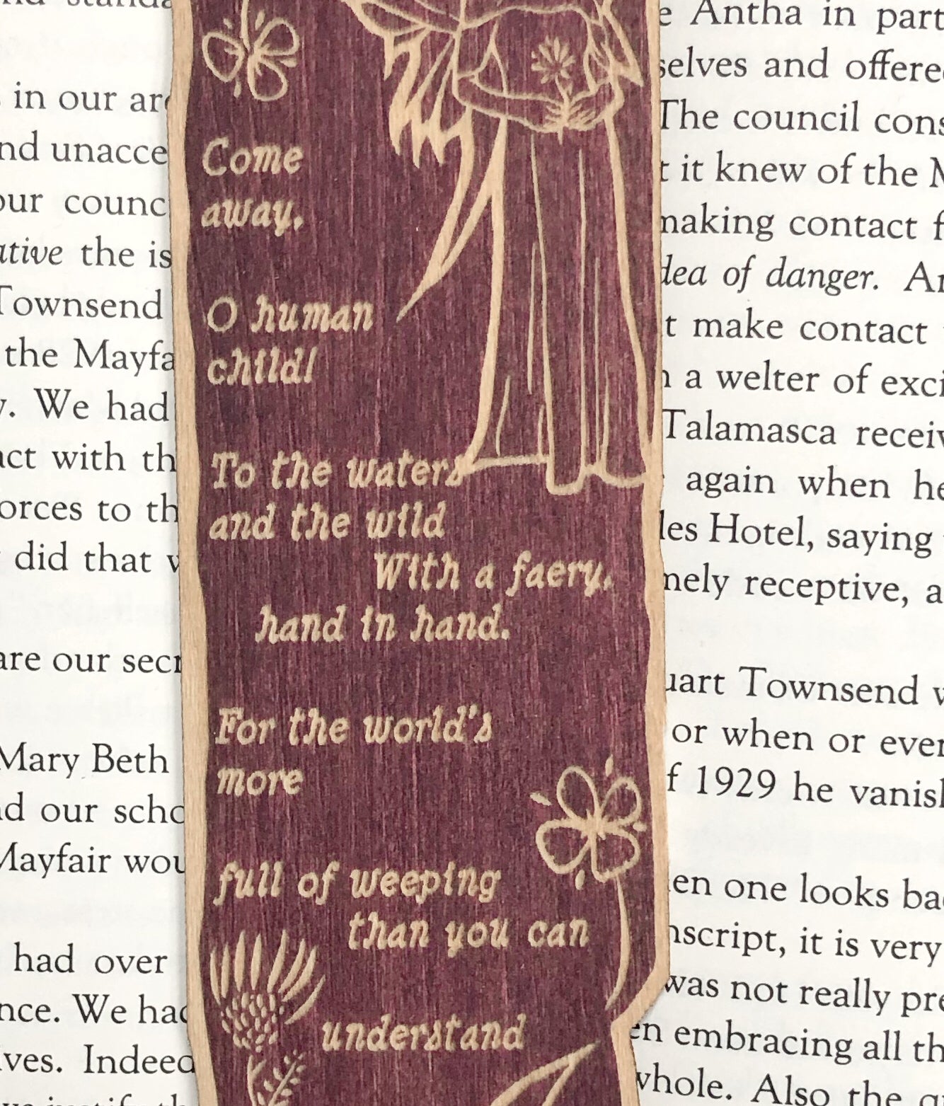 Fairy Wooden Bookmark