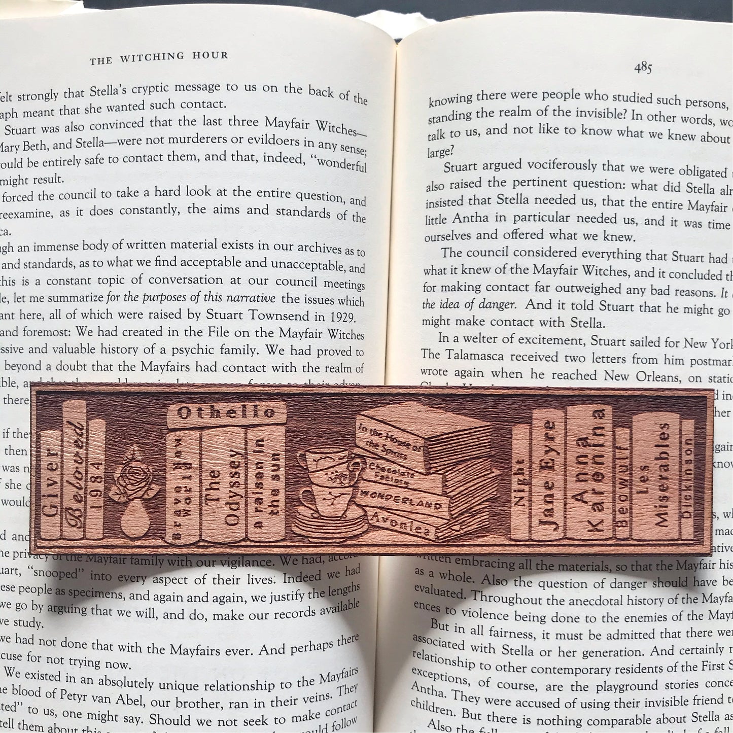 Classic Literature Shelf Wooden Bookmark