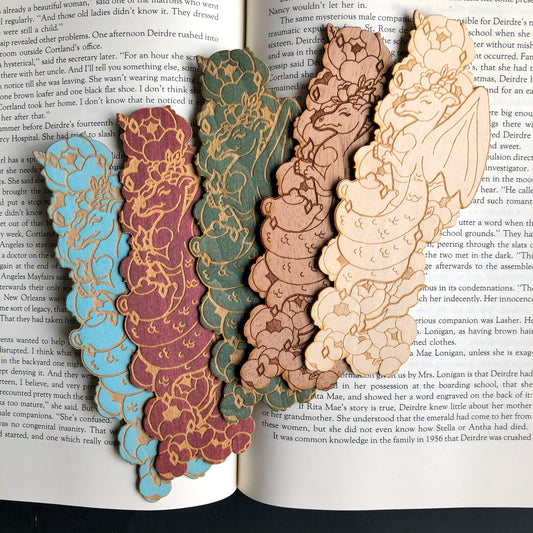 Tea Dragon Wooden Bookmark