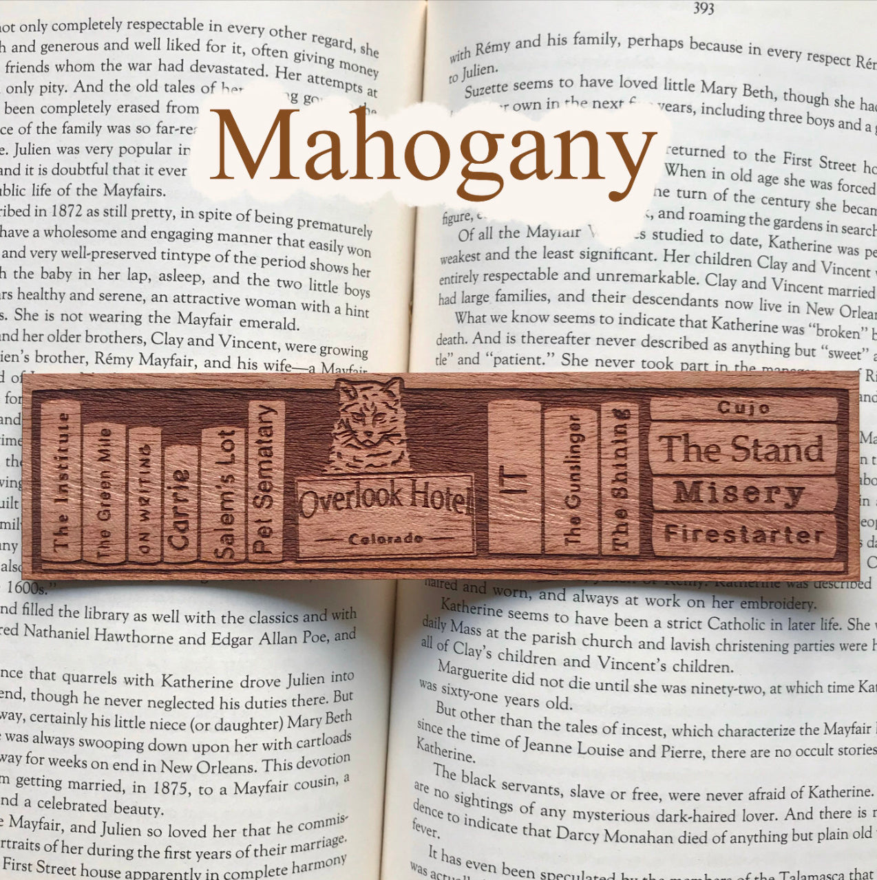 The King of Horror Wooden Bookmark